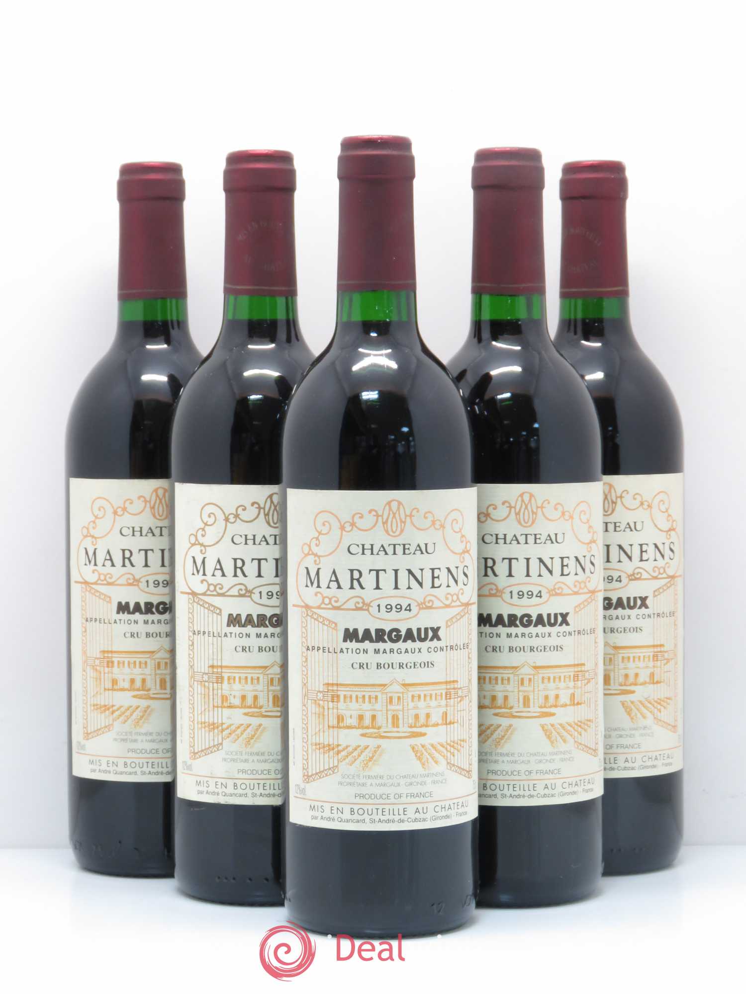Château Martinens Cru Bourgeois (sans prix de réserve) 1994 - Lot de 5 bouteilles - 0
