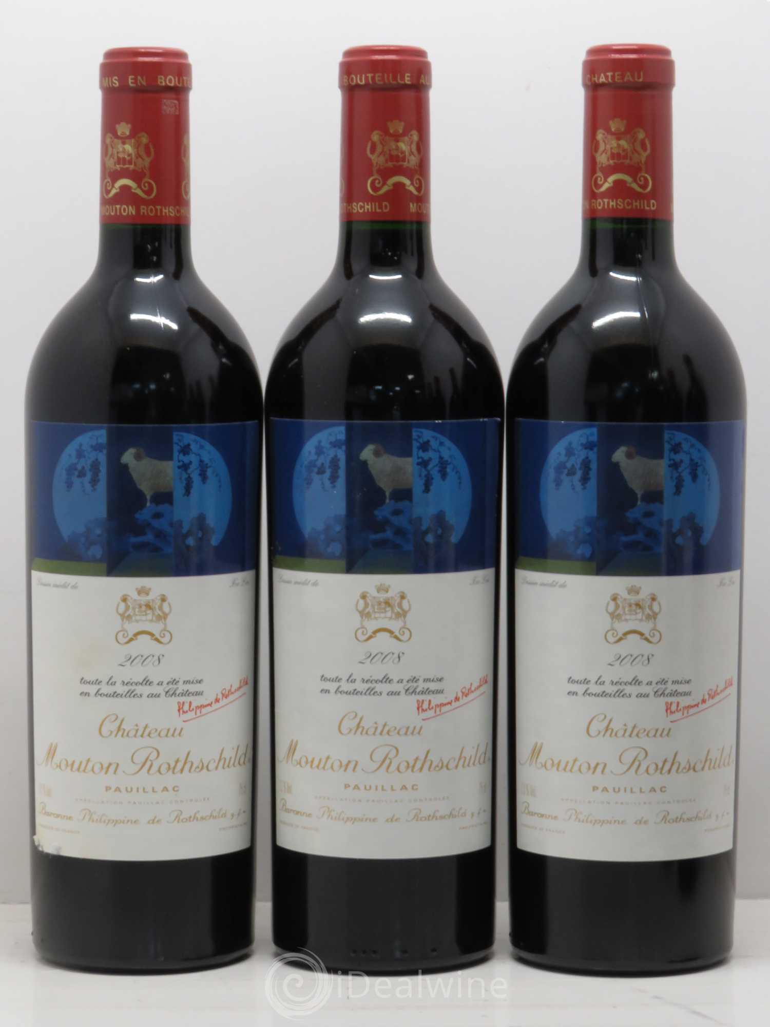 Château Mouton Rothschild 1er Grand Cru Classé 2008 - Lot de 6 bouteilles - 1