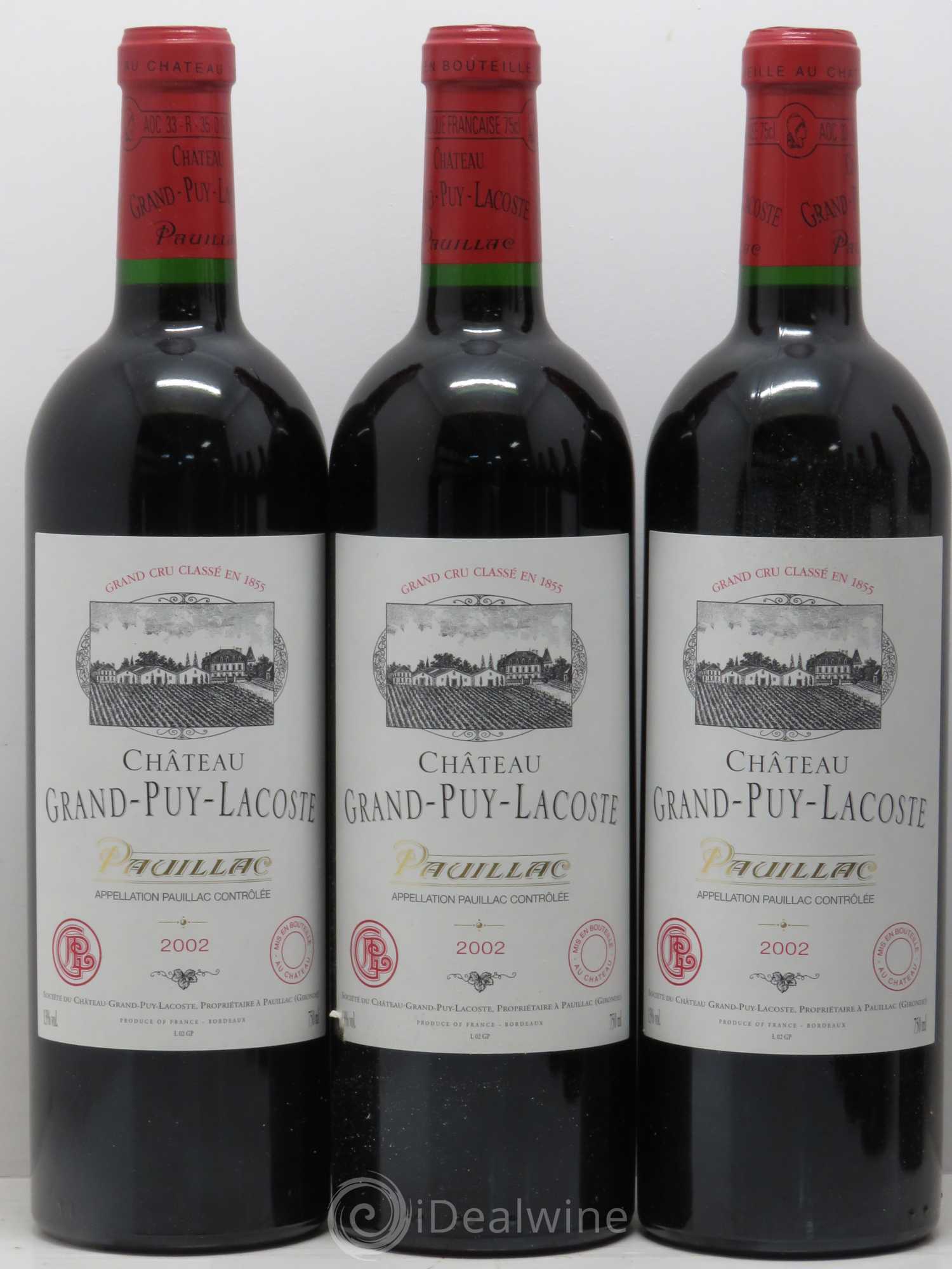 Château Grand Puy Lacoste 5ème Grand Cru Classé 2002 - Lot de 12 bouteilles - 2