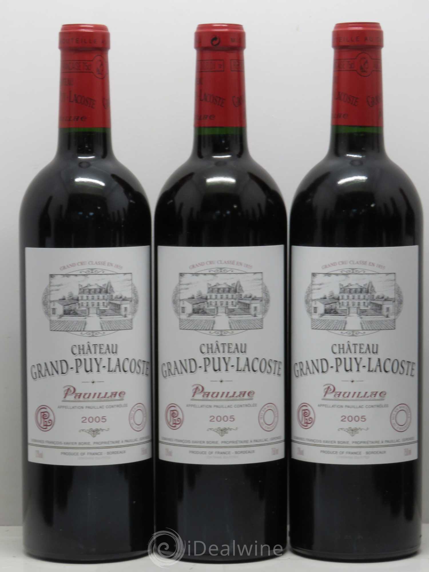 Château Grand Puy Lacoste 5ème Grand Cru Classé 2005 - Lot de 12 bouteilles - 1