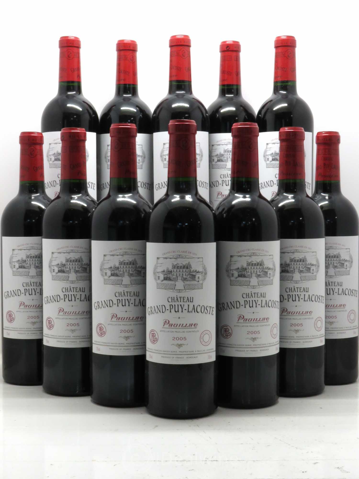 Château Grand Puy Lacoste 5ème Grand Cru Classé 2005 - Lot de 12 bouteilles - 0
