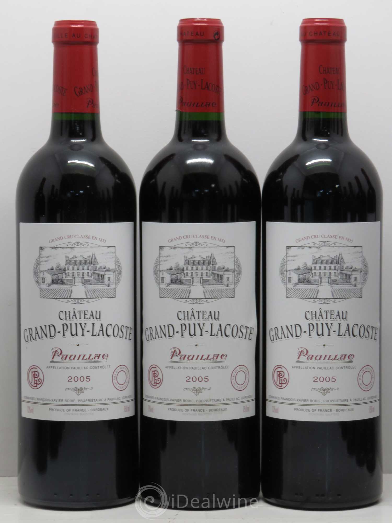Château Grand Puy Lacoste 5ème Grand Cru Classé 2005 - Lot de 12 bouteilles - 1