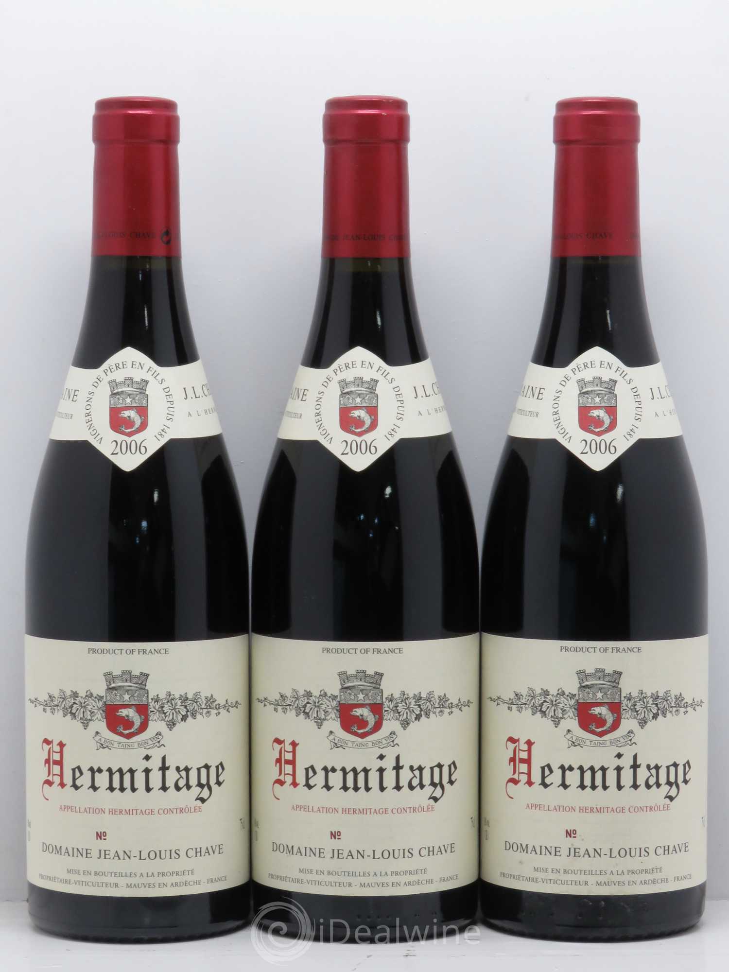 Hermitage Jean-Louis Chave 2006 - Lot de 6 bouteilles - 1