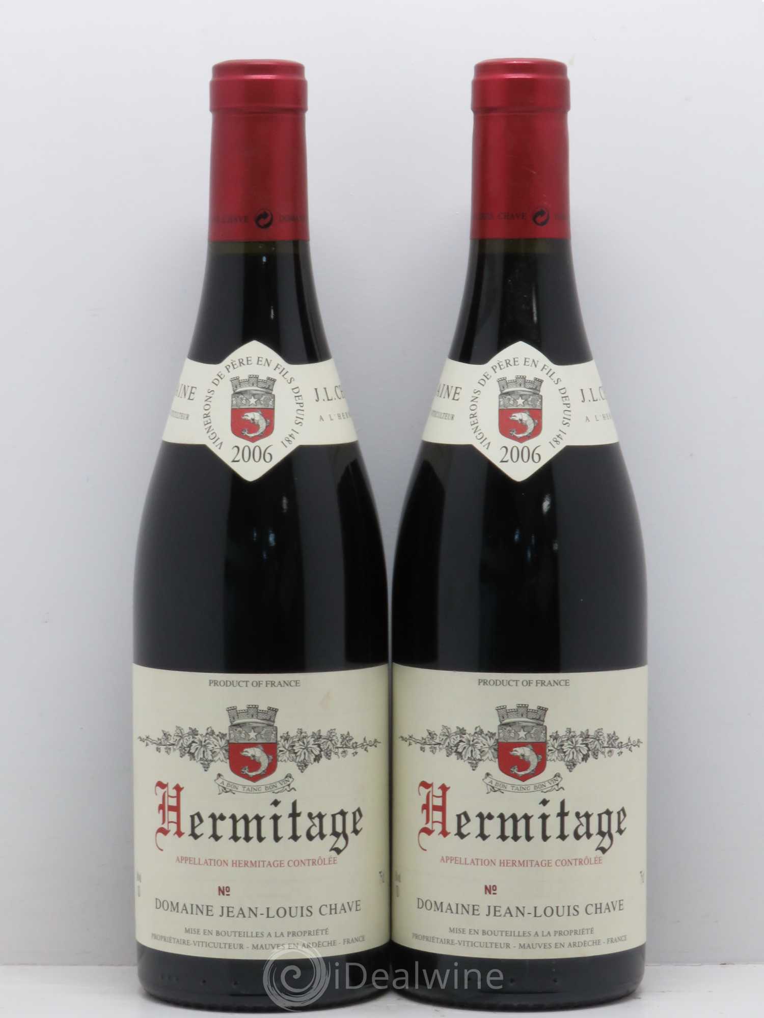Hermitage Jean-Louis Chave 2006 - Lot de 2 bouteilles - 0