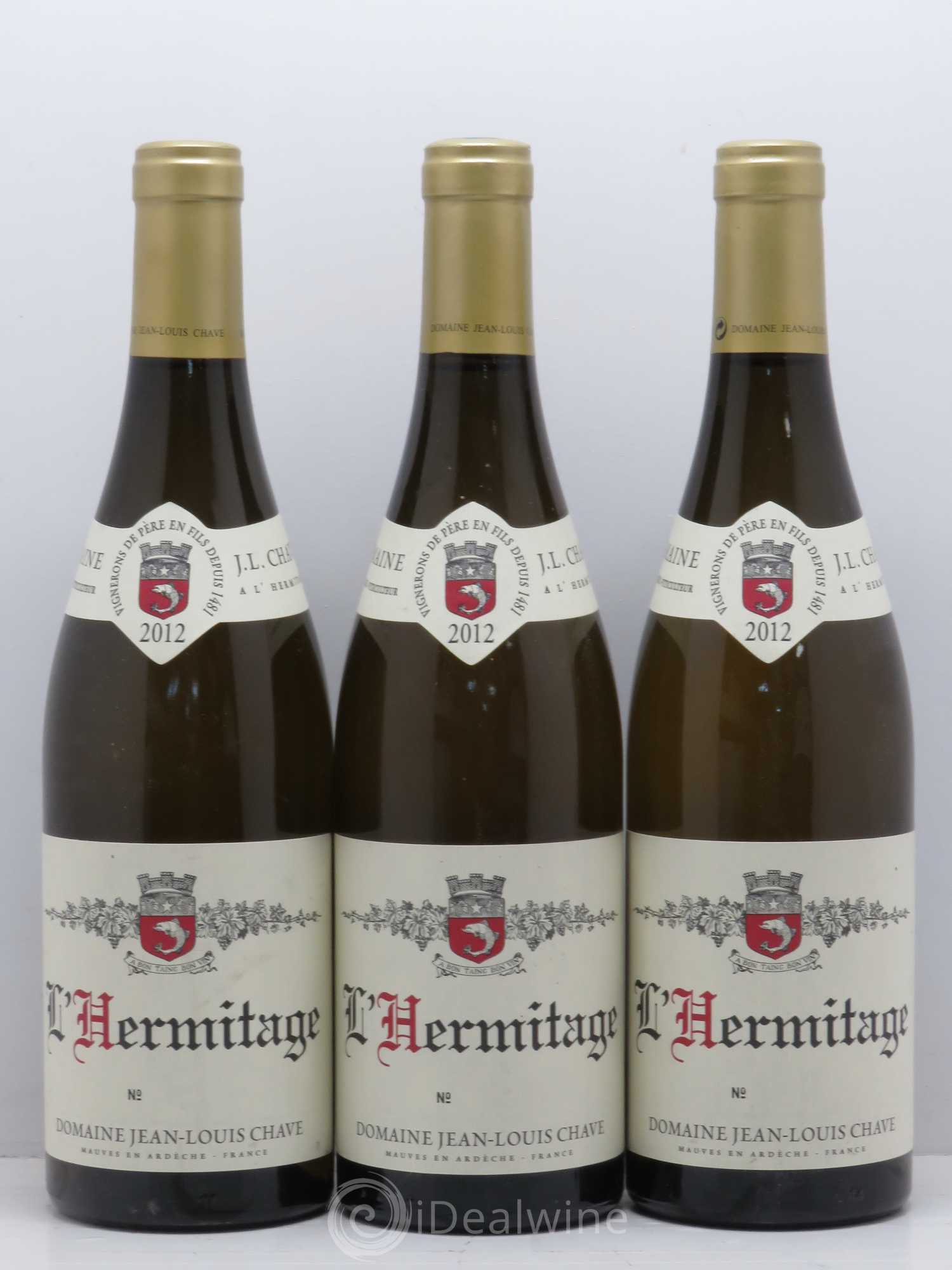 Hermitage Jean-Louis Chave 2012 - Lot de 3 bouteilles - 0