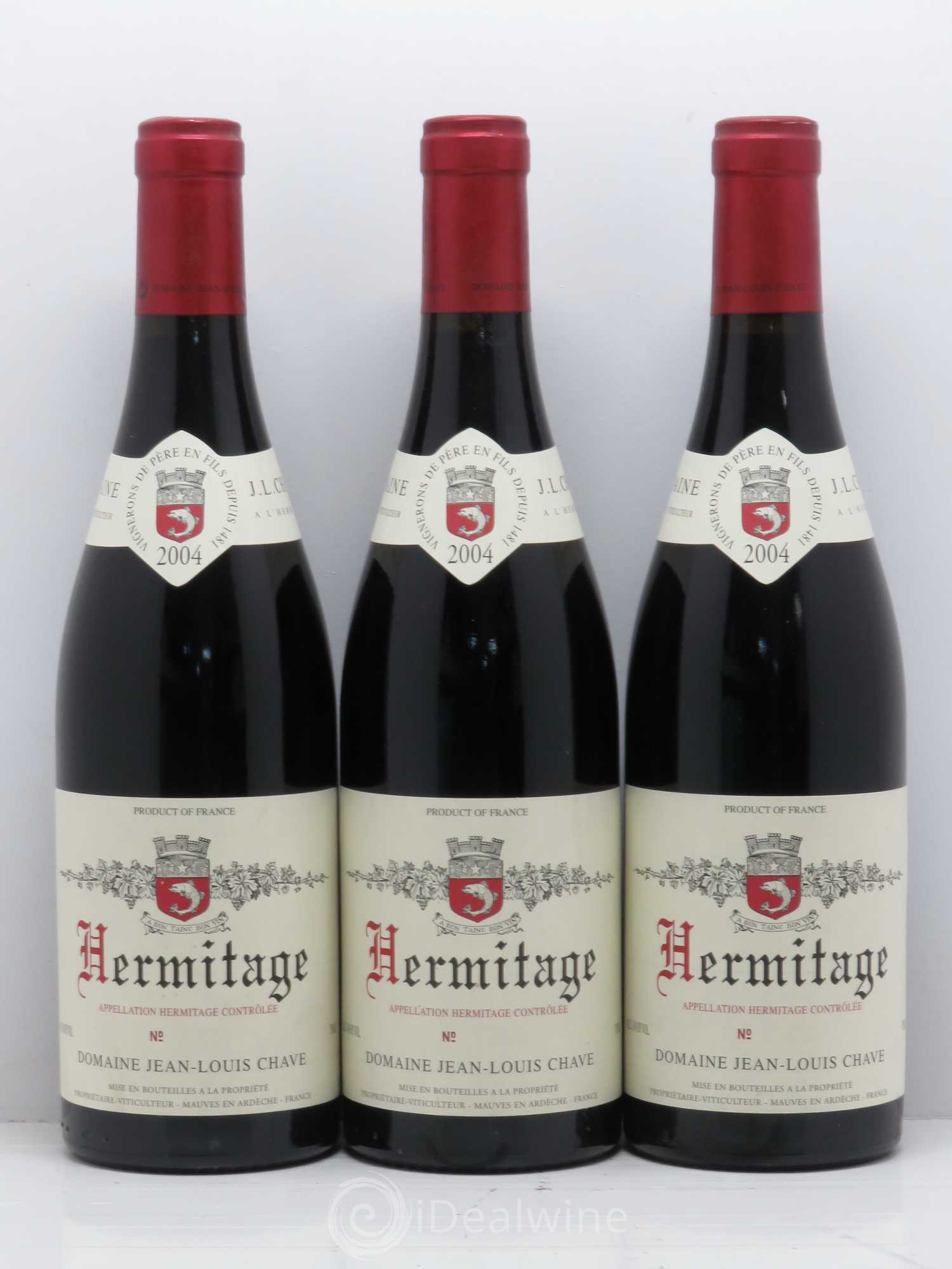 Hermitage Jean-Louis Chave 2004 - Lot de 3 bouteilles - 0
