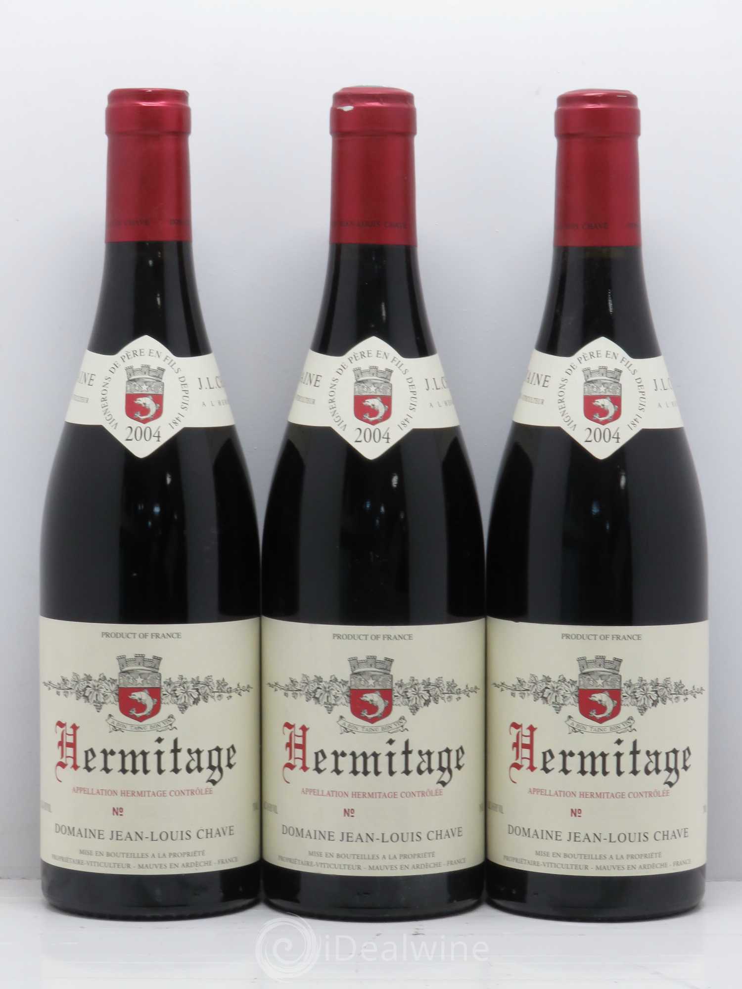 Hermitage Jean-Louis Chave 2004 - Lot de 3 bouteilles - 0