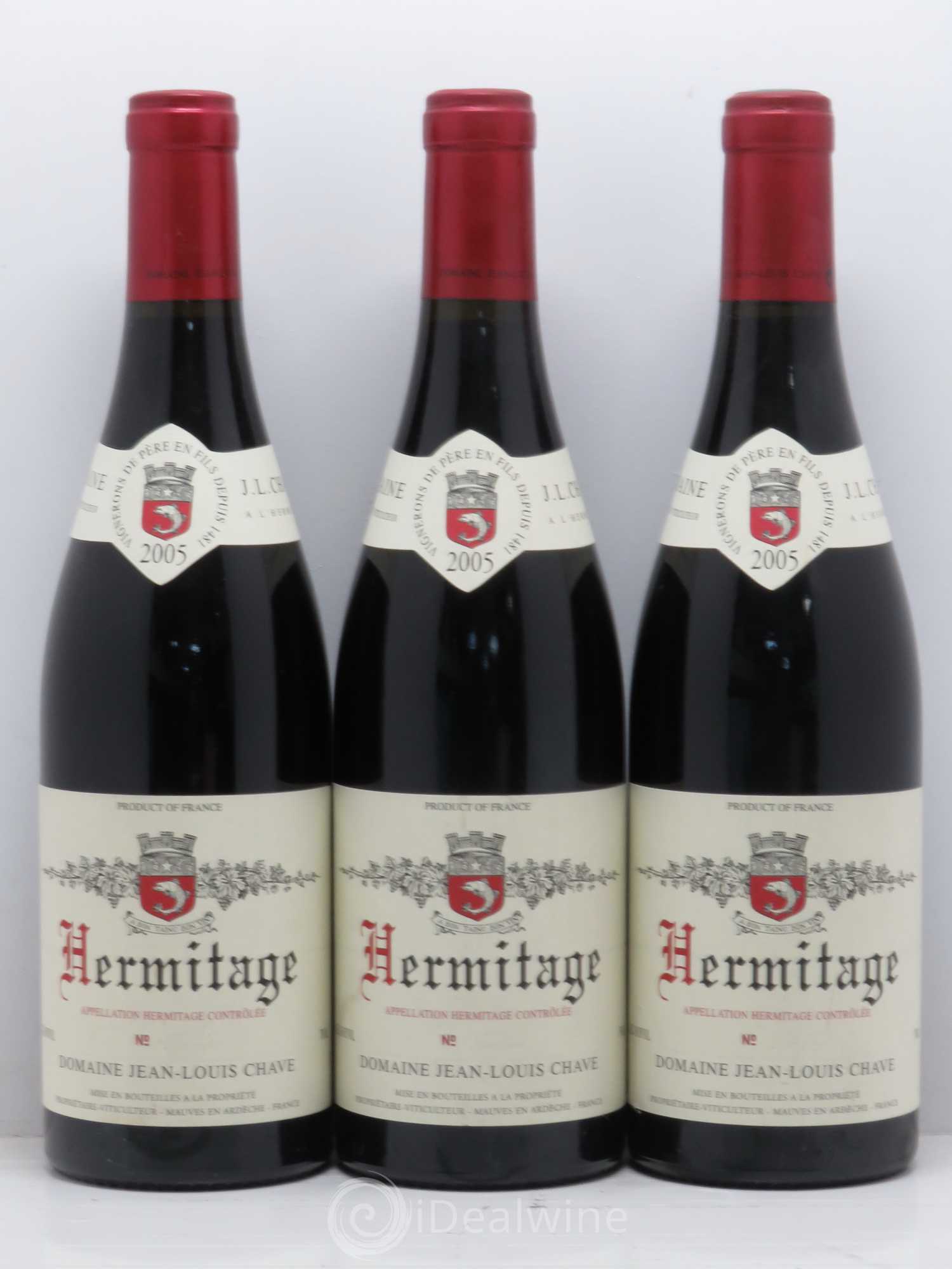Hermitage Jean-Louis Chave 2005 - Lot de 3 bouteilles - 0