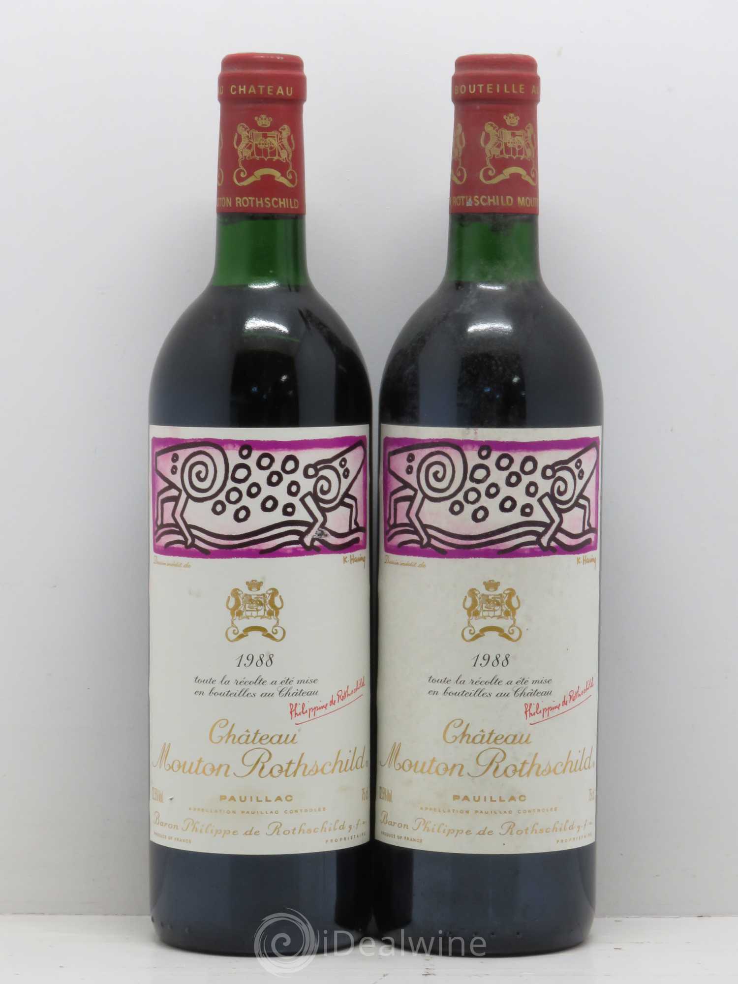 Château Mouton Rothschild 1er Grand Cru Classé 1988 - Lot de 2 bouteilles - 0