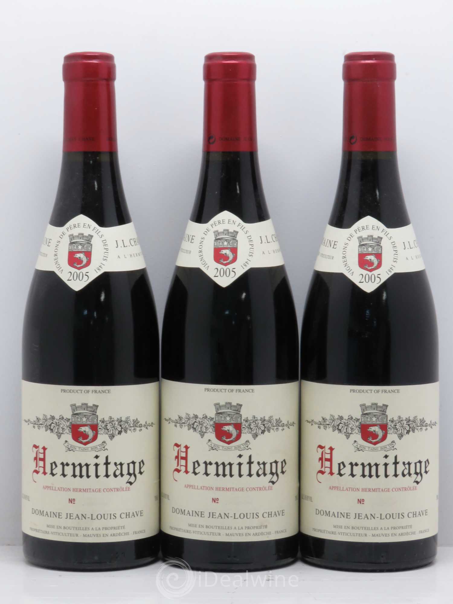 Hermitage Jean-Louis Chave 2005 - Lot de 3 bouteilles - 0