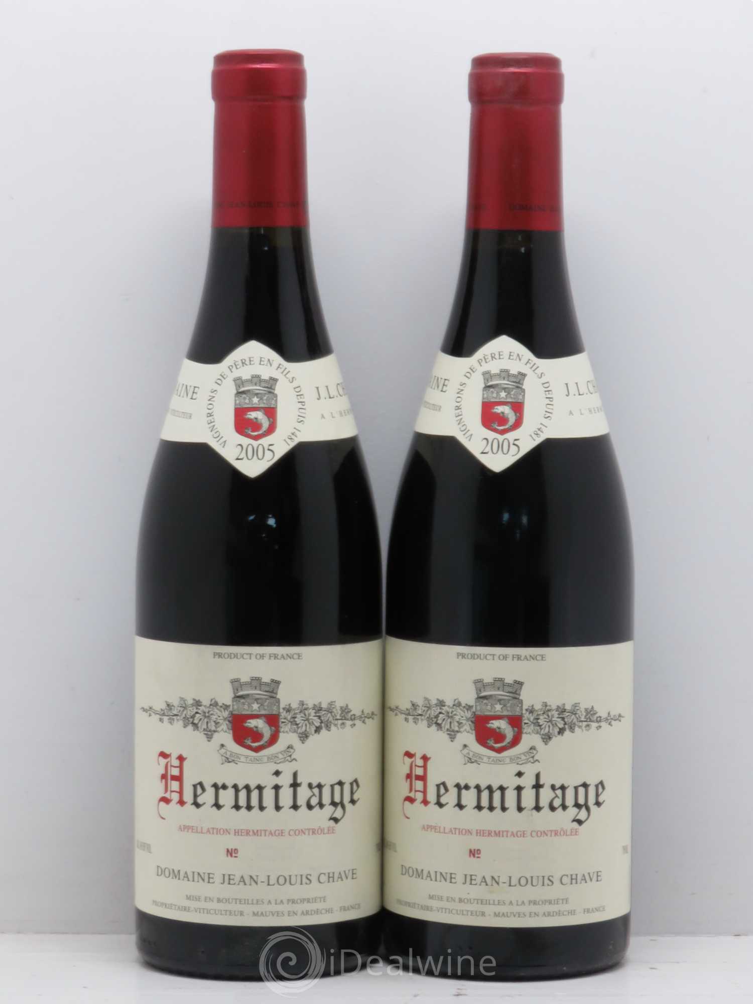 Hermitage Jean-Louis Chave 2005 - Lot de 2 bouteilles - 0