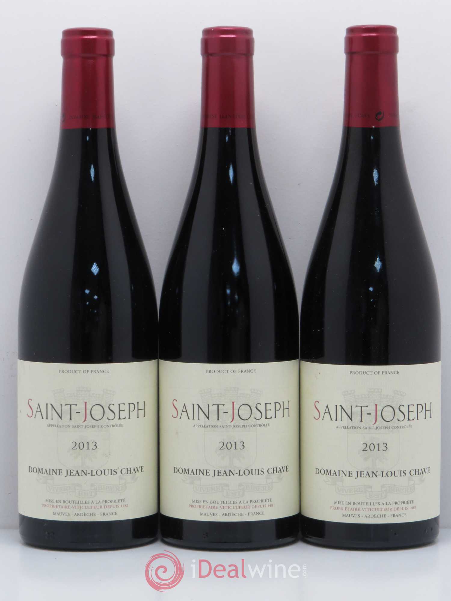 Saint-Joseph Jean-Louis Chave 2013 - Lot de 3 bouteilles - 0