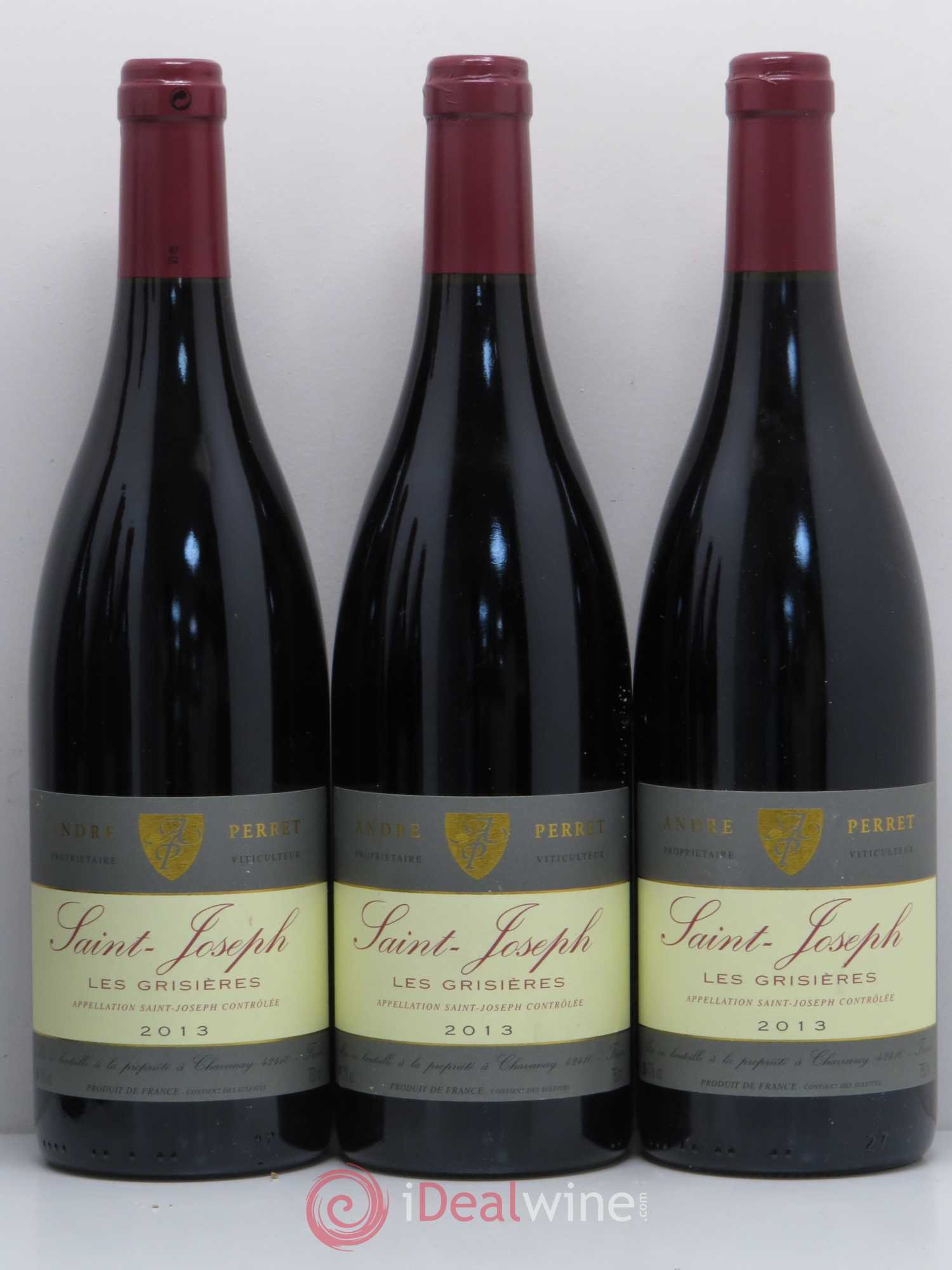 Saint-Joseph Les Grisières André Perret 2013 - Posten von 3 Flaschen - 0