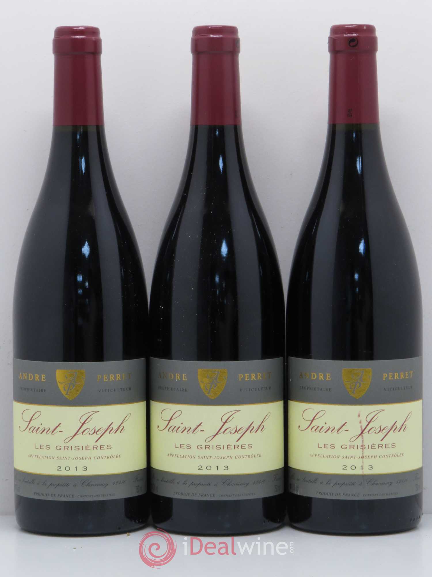 Saint-Joseph Les Grisières André Perret 2013 - Posten von 3 Flaschen - 0