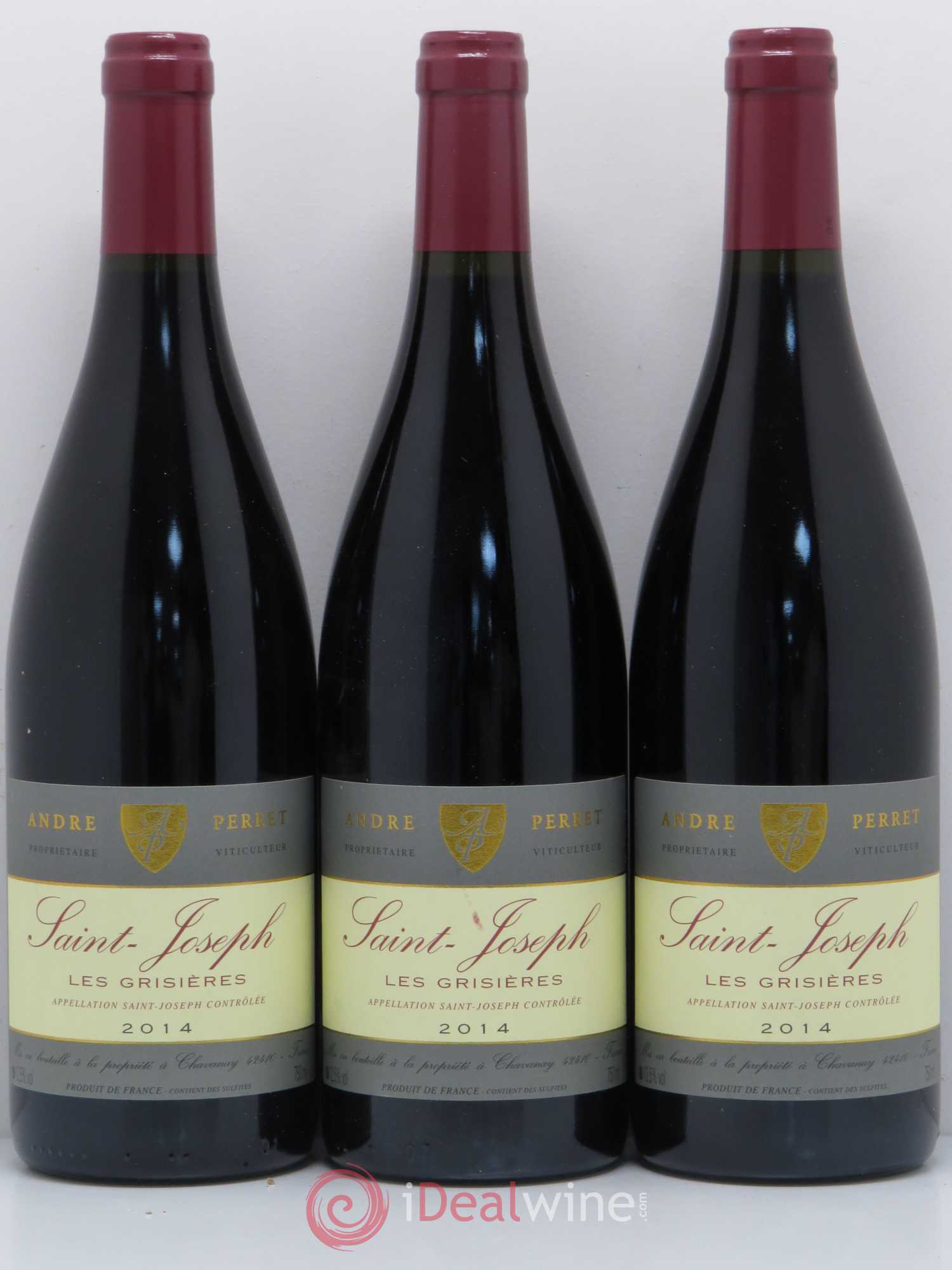 Saint-Joseph Les Grisières André Perret 2014 - Posten von 3 Flaschen - 0