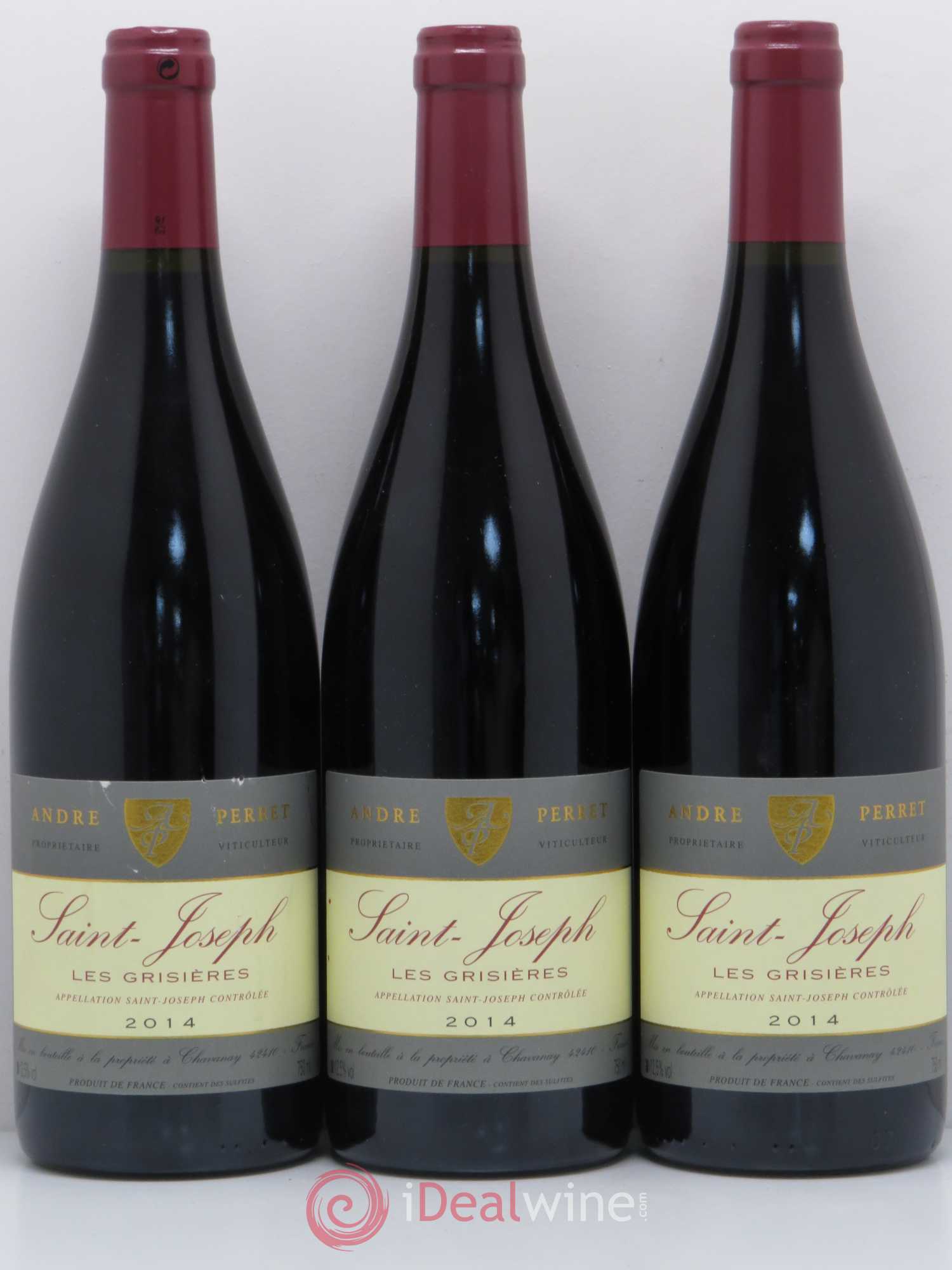 Saint-Joseph Les Grisières André Perret 2014 - Posten von 3 Flaschen - 0