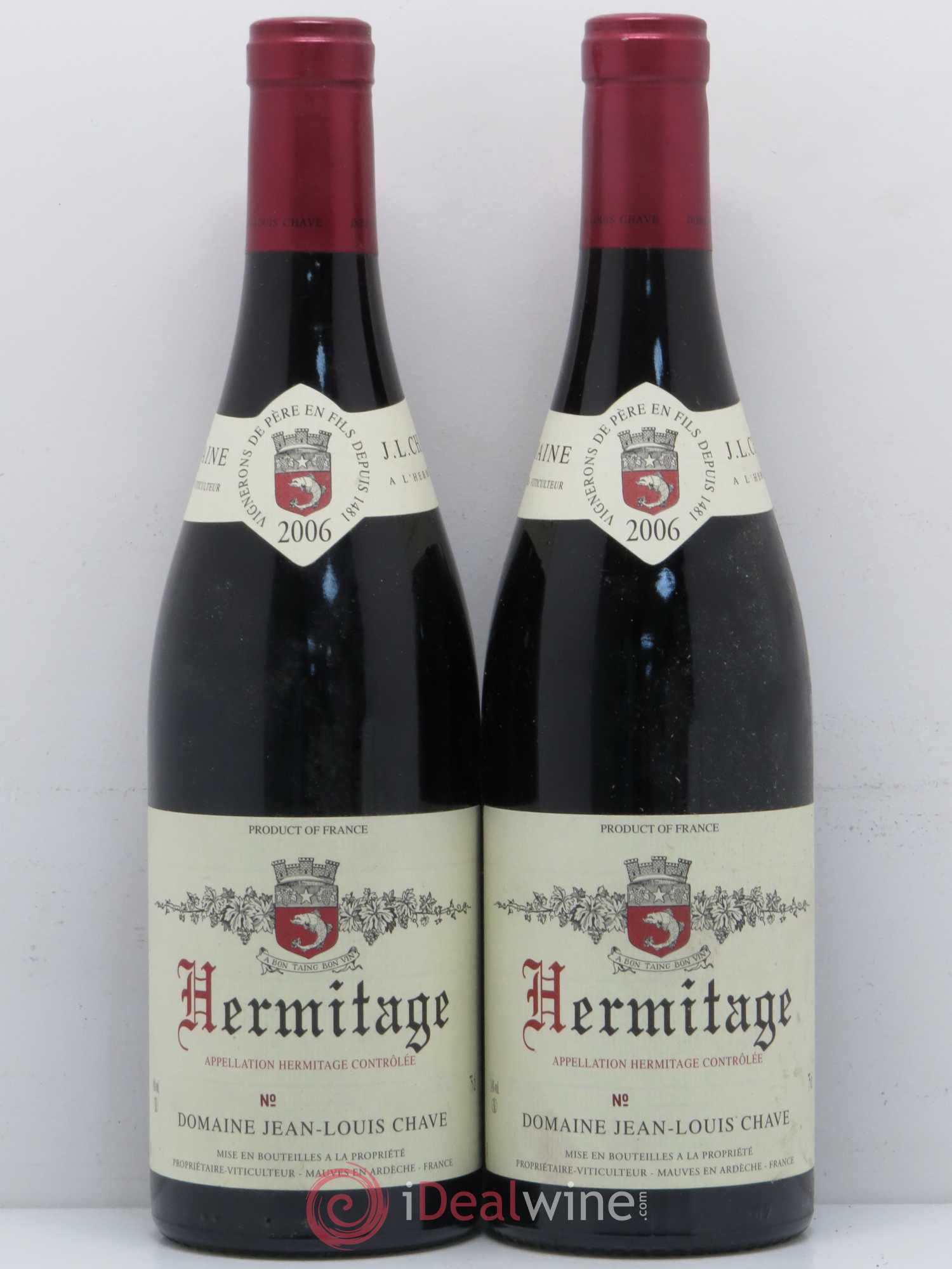 Hermitage Jean-Louis Chave 2006 - Lot de 2 bouteilles - 0
