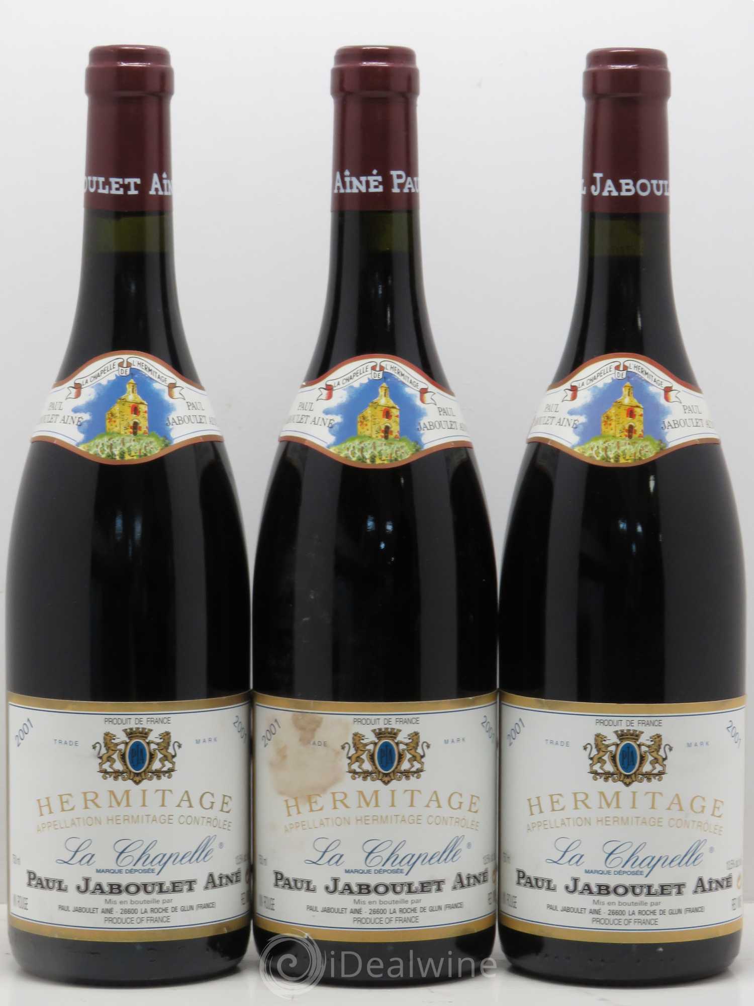 Hermitage La Chapelle Paul Jaboulet Ainé 2001 - Lot de 3 bouteilles - 0