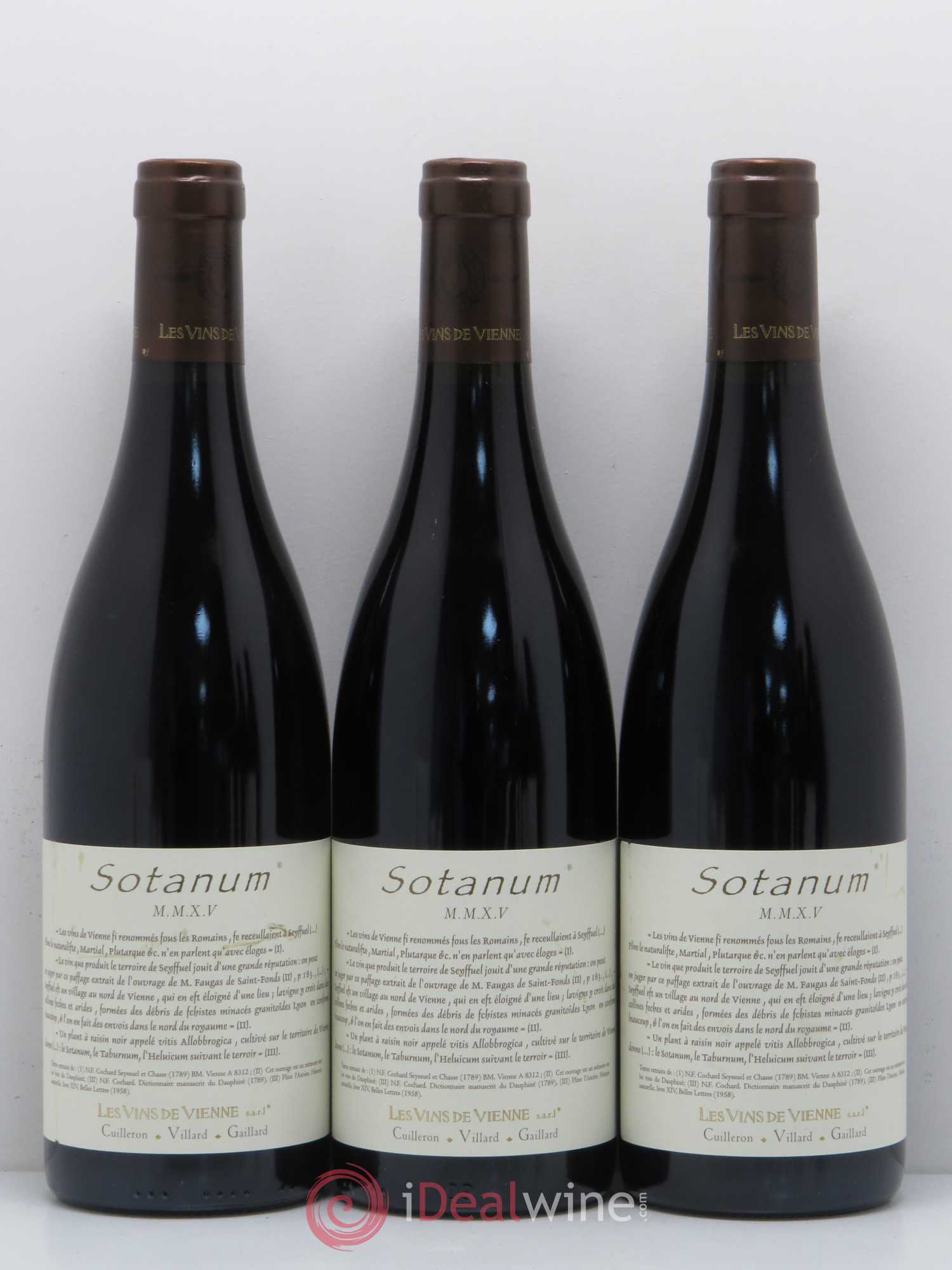 IGP Collines Rhodaniennes Sotanum Les Vins de Vienne 2015 - Lot of 6 bottles - 1