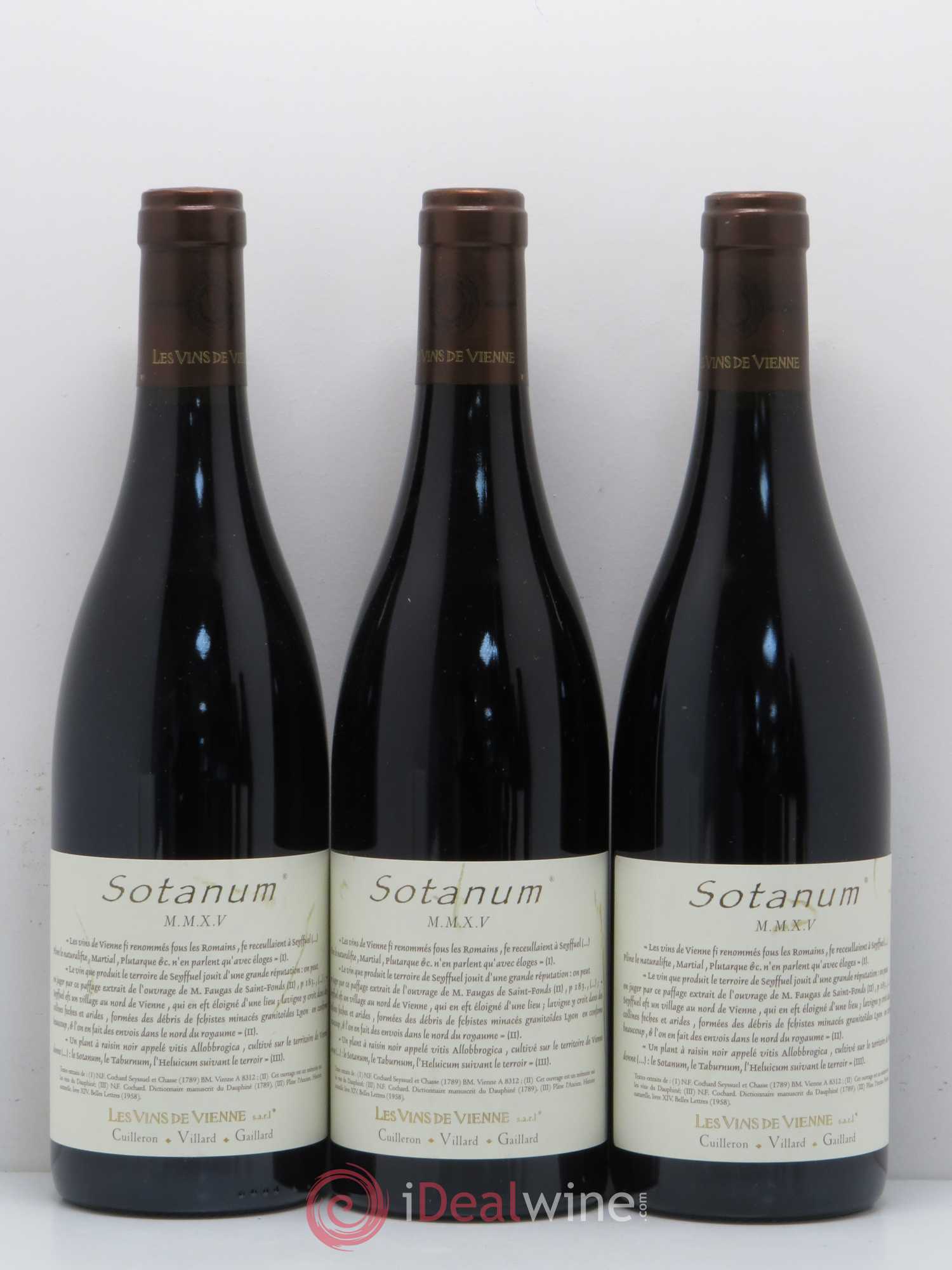 IGP Collines Rhodaniennes Sotanum Les Vins de Vienne 2015 - Lot de 5 bouteilles - 1