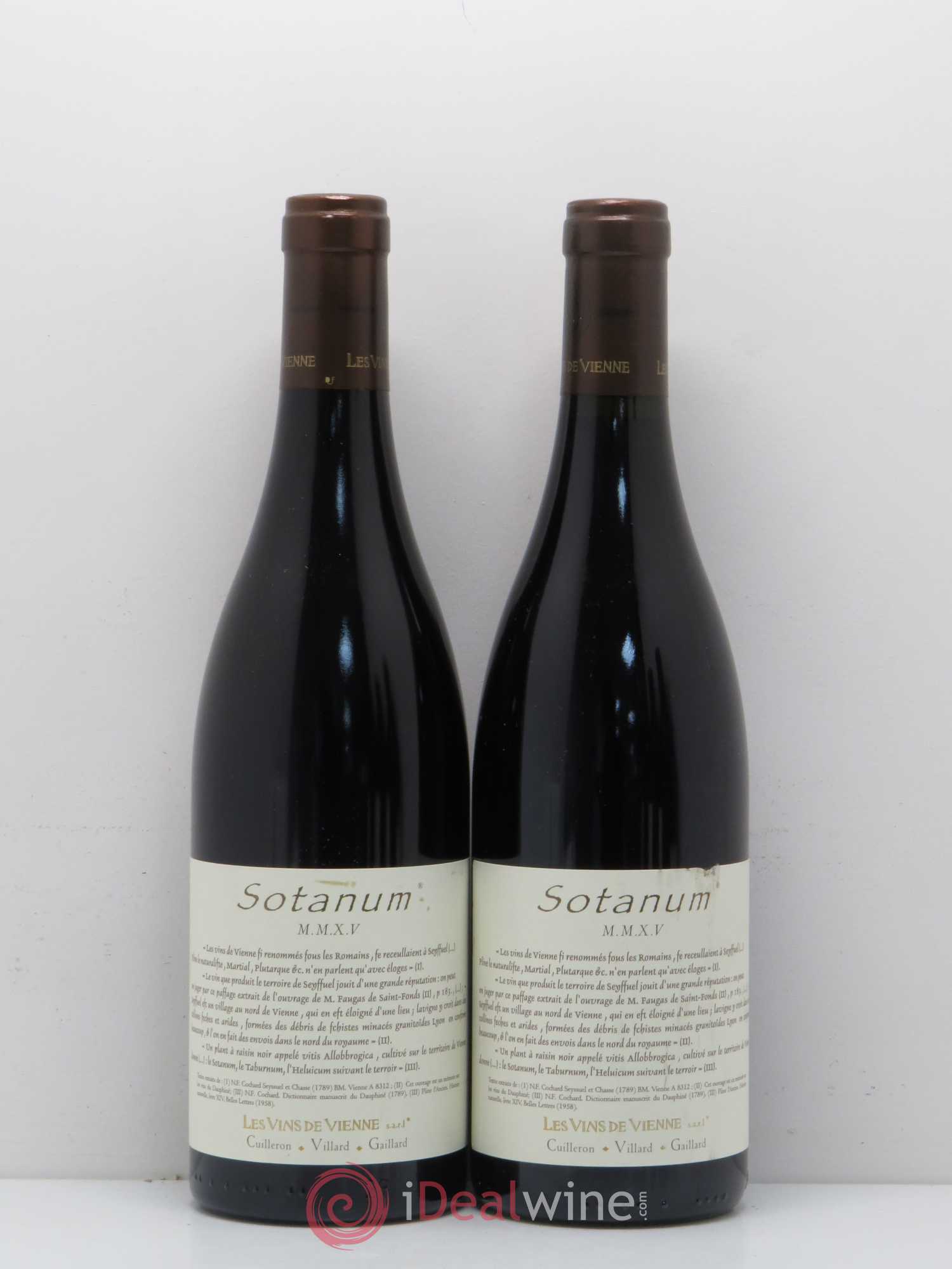 IGP Collines Rhodaniennes Sotanum Les Vins de Vienne 2015 - Lot de 5 bouteilles - 2