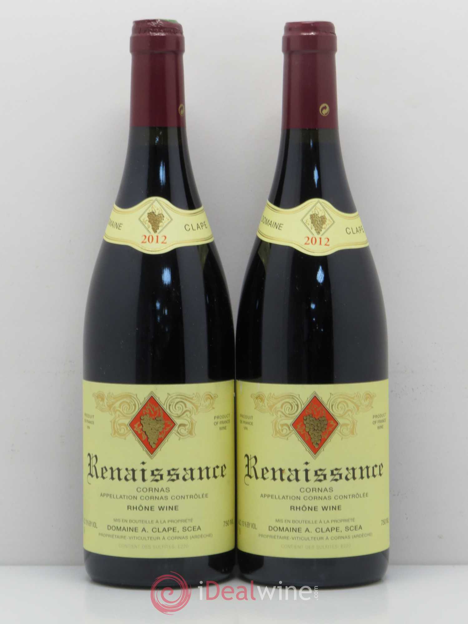 Cornas Renaissance Auguste Clape 2012 - Lotto di 2 bottiglie - 0