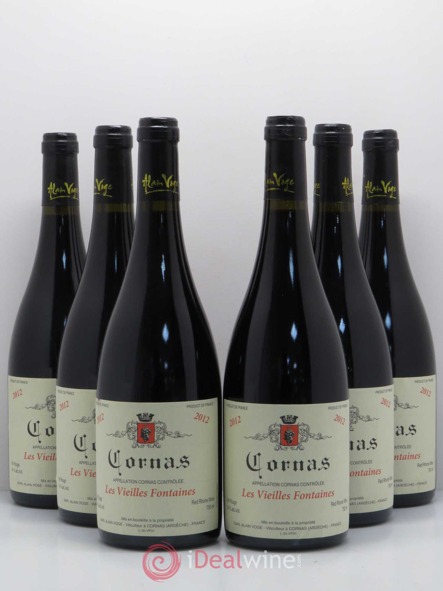 Cornas Les Vieilles Fontaines Alain Voge (Domaine) 2012 - Lot de 6 bouteilles - 0