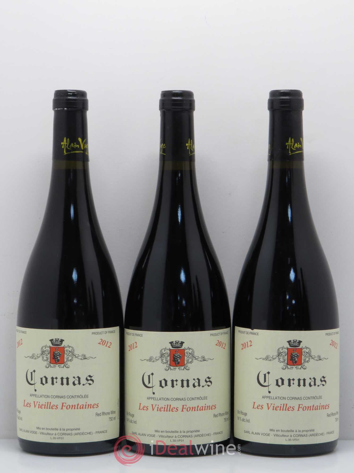 Cornas Les Vieilles Fontaines Alain Voge (Domaine) 2012 - Lotto di 6 bottiglie - 1