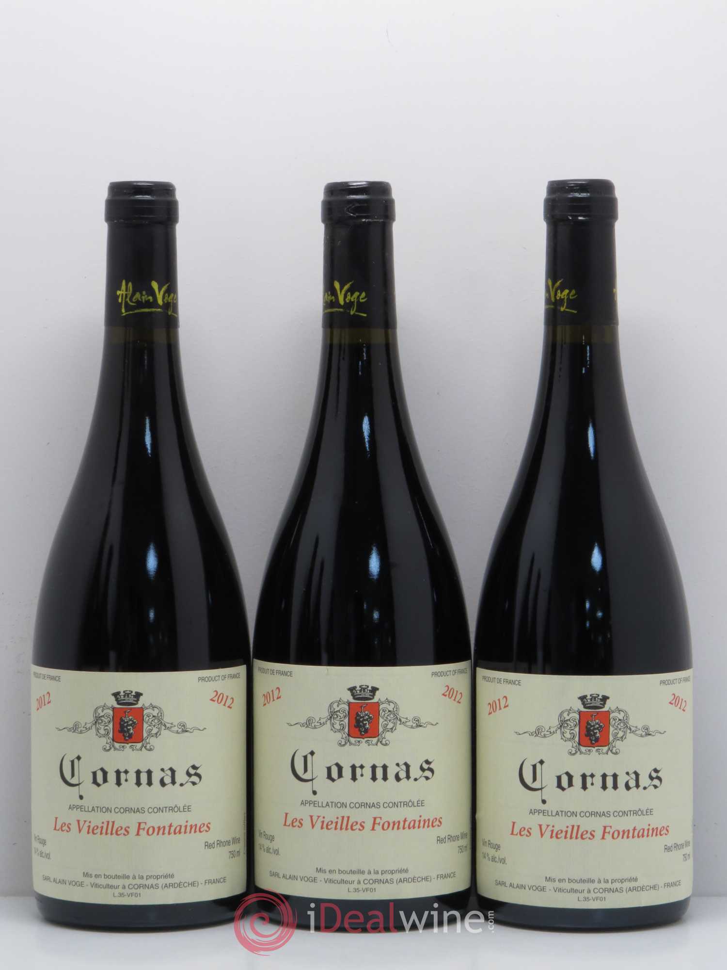 Cornas Les Vieilles Fontaines Alain Voge (Domaine) 2012 - Lotto di 6 bottiglie - 2