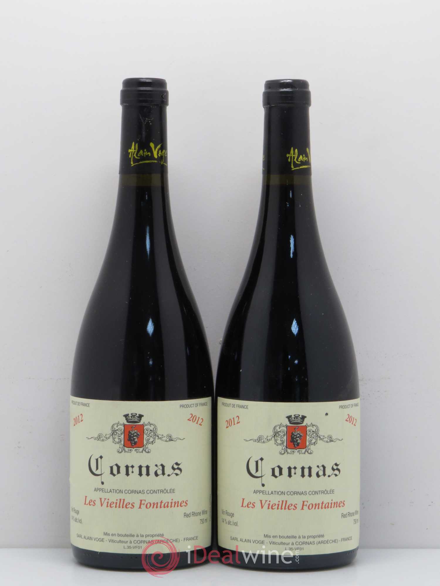 Cornas Les Vieilles Fontaines Alain Voge (Domaine) 2012 - Lot de 2 bouteilles - 0