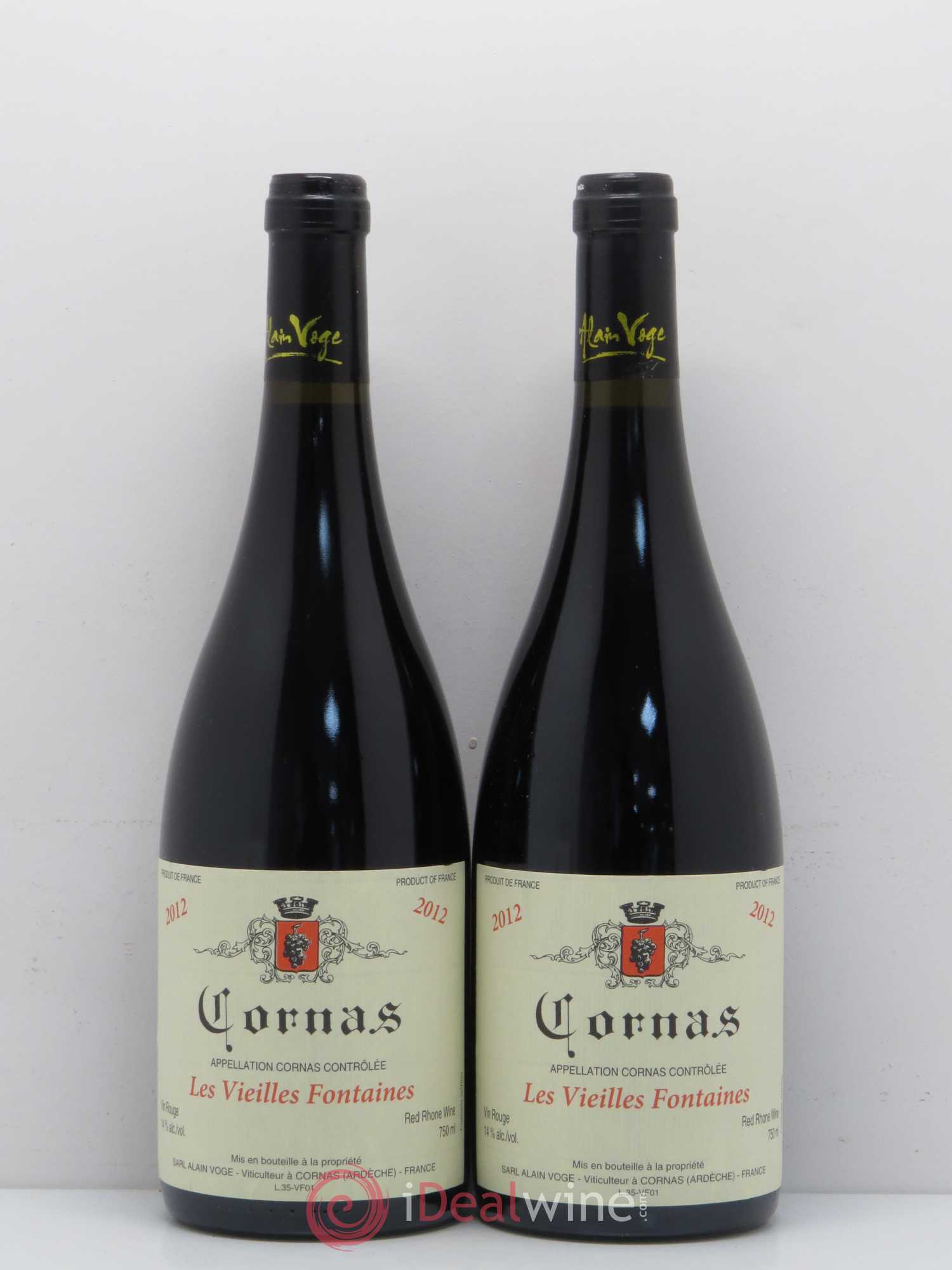 Cornas Les Vieilles Fontaines Alain Voge (Domaine) 2012 - Lot de 2 bouteilles - 0