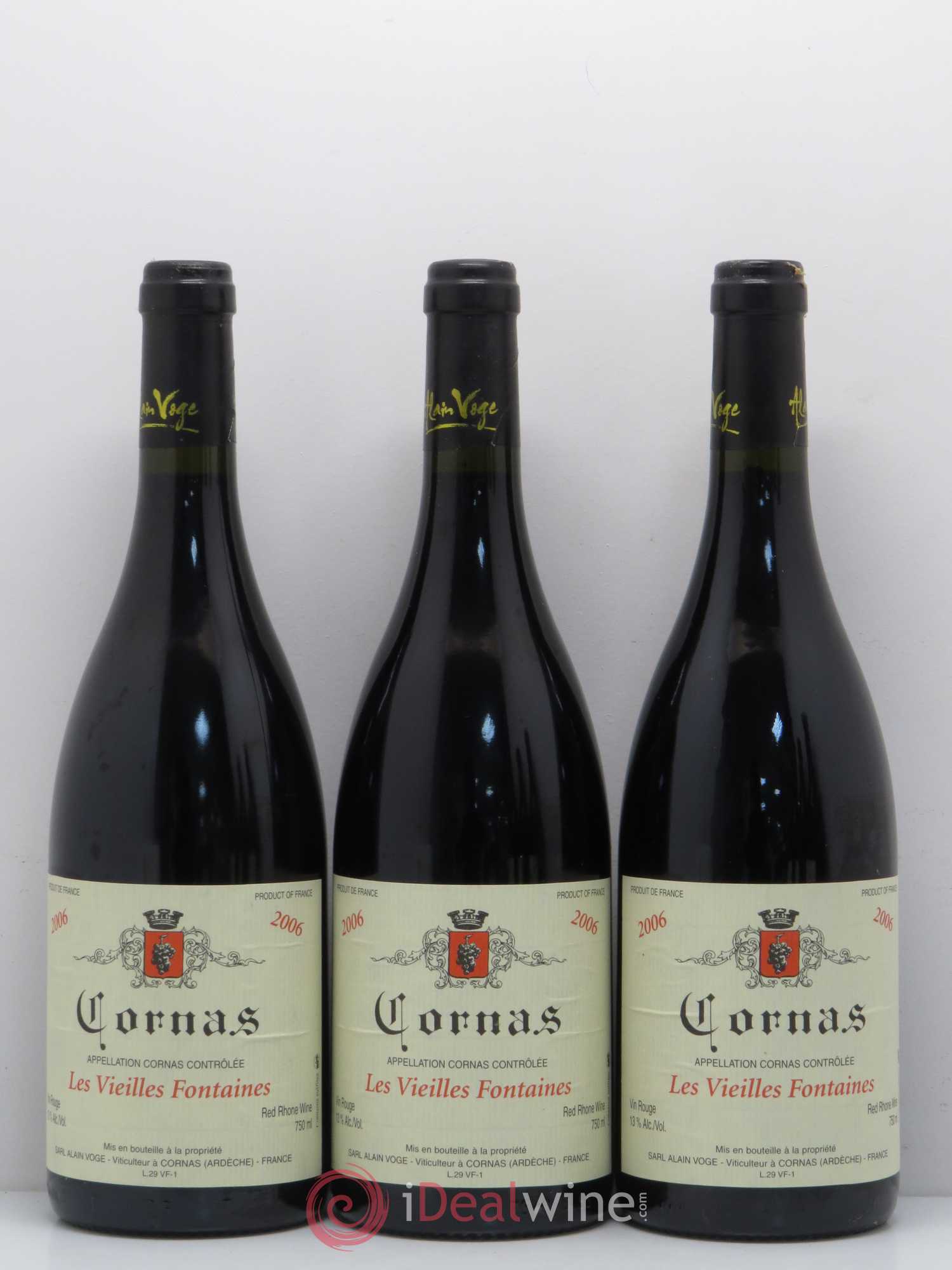 Cornas Les Vieilles Fontaines Alain Voge (Domaine) 2006 - Lot de 6 bouteilles - 1