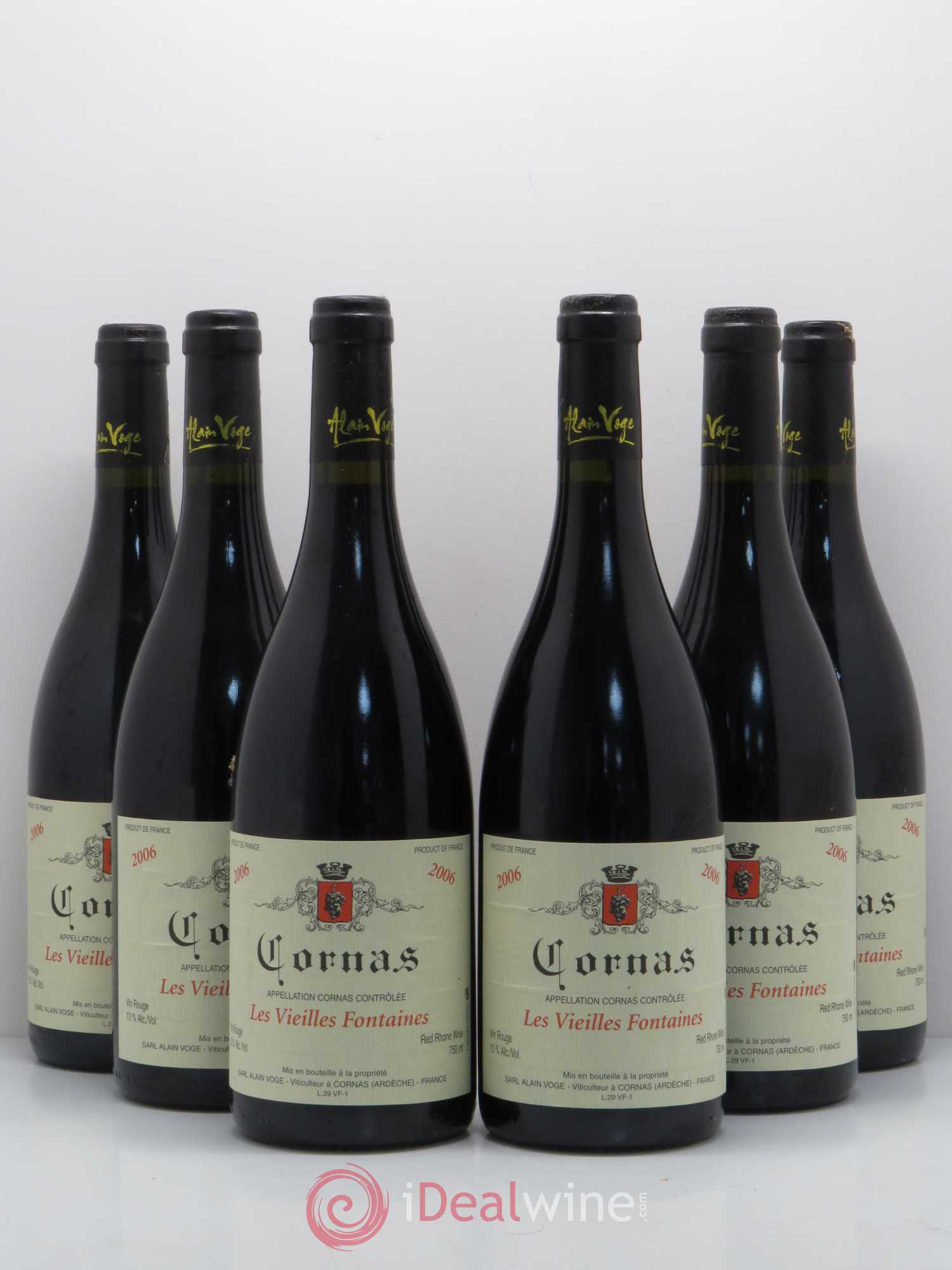 Cornas Les Vieilles Fontaines Alain Voge (Domaine) 2006 - Lot de 6 bouteilles - 0