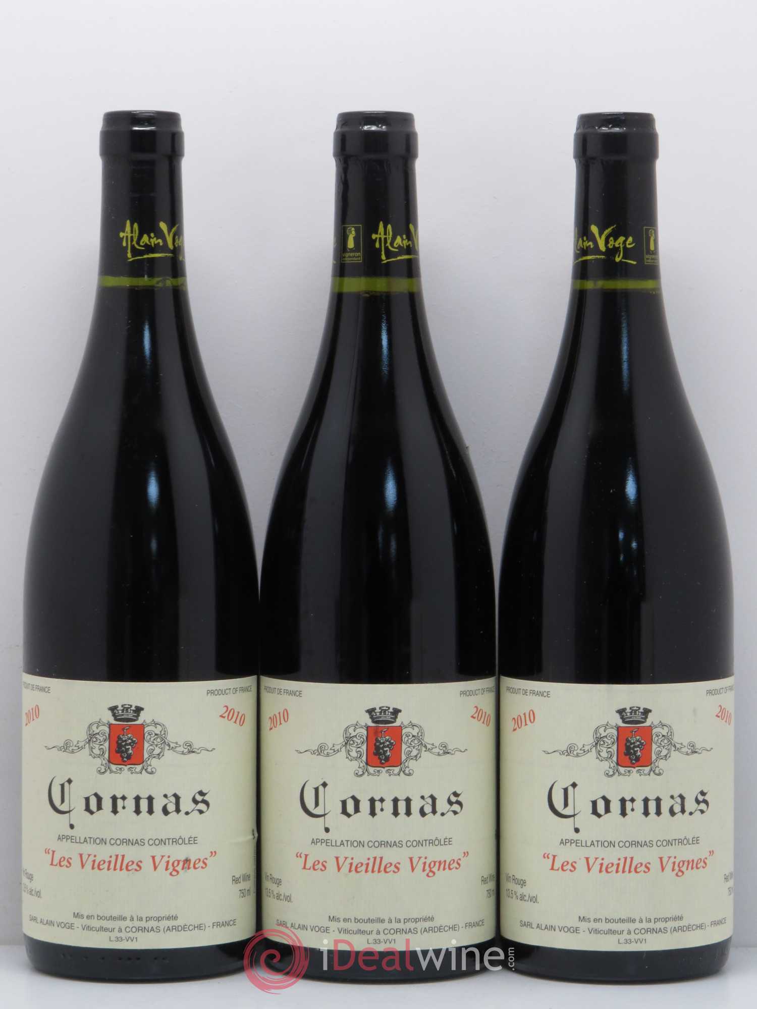 Cornas Les Vieilles Vignes Alain Voge (Domaine) 2010 - Lot de 3 bouteilles - 0