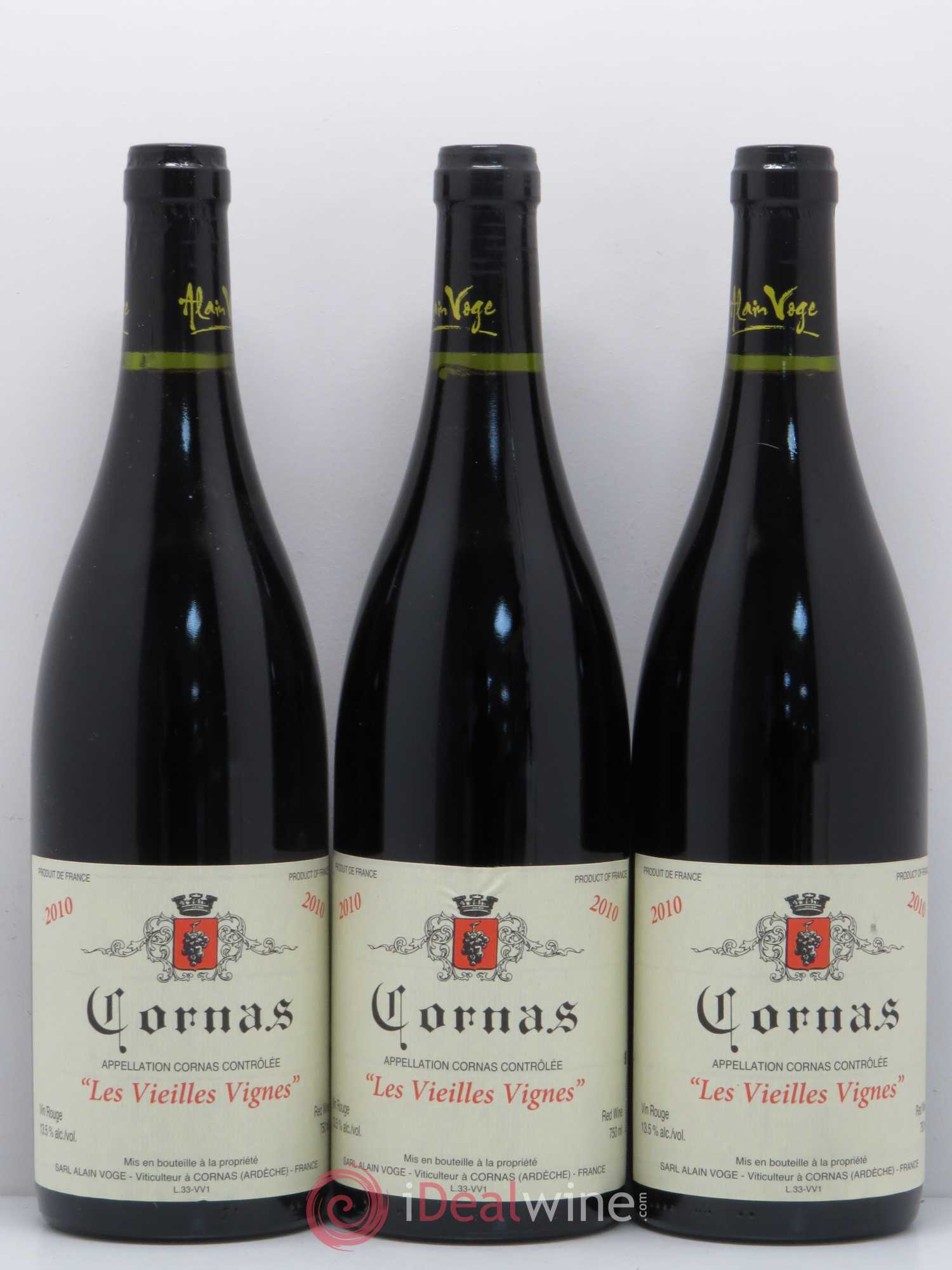 Cornas Les Vieilles Vignes Alain Voge (Domaine) 2010 - Lot de 3 bouteilles - 0