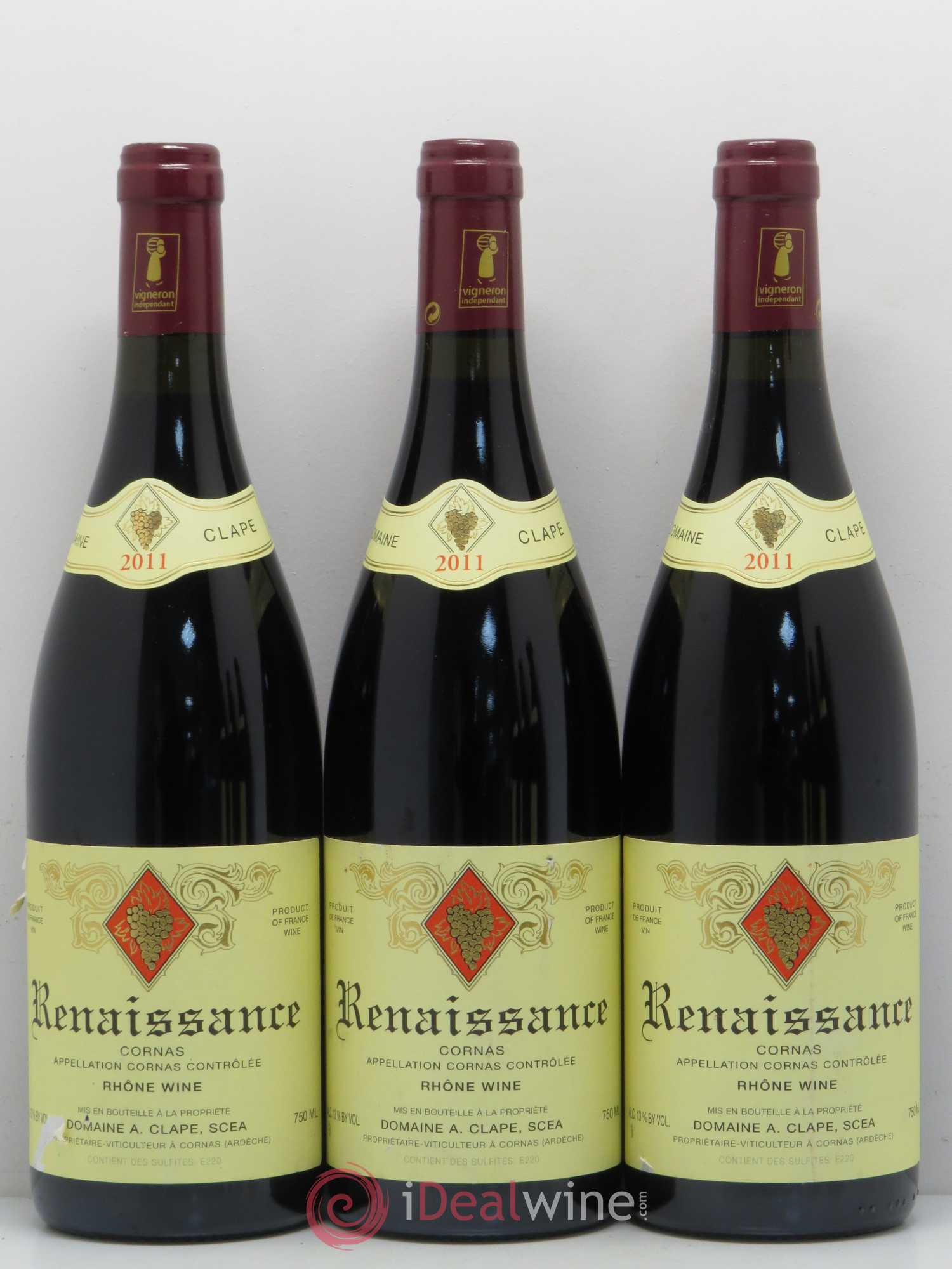 Cornas Renaissance Auguste Clape 2011 - Posten von 6 Flaschen - 1