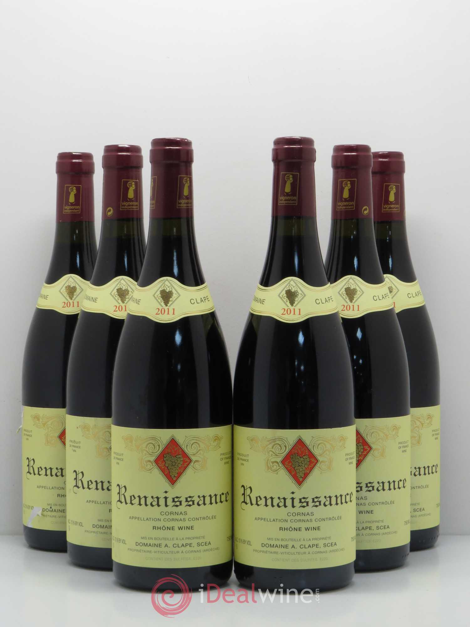 Cornas Renaissance Auguste Clape 2011 - Posten von 6 Flaschen - 0