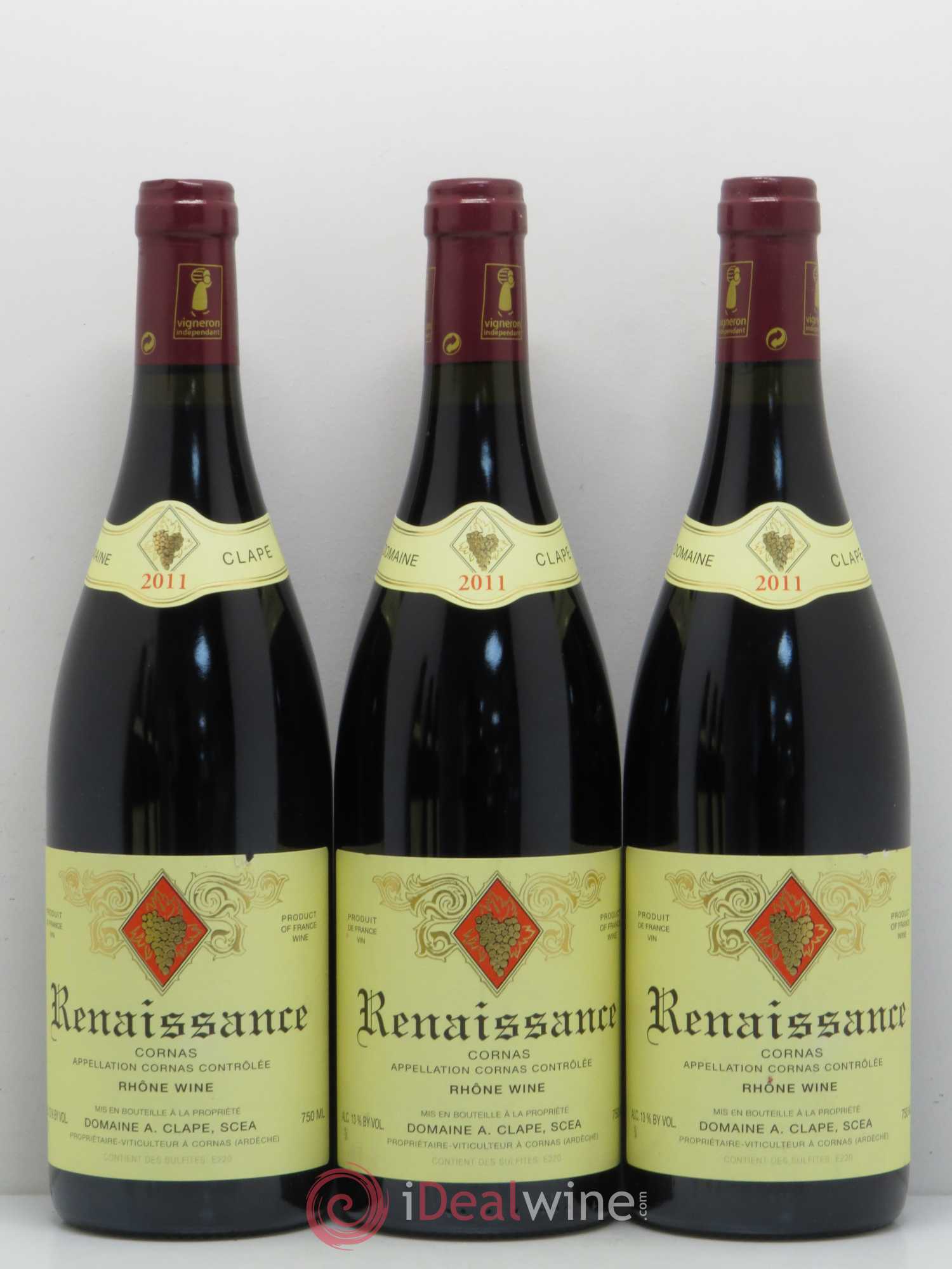 Cornas Renaissance Auguste Clape 2011 - Posten von 6 Flaschen - 2