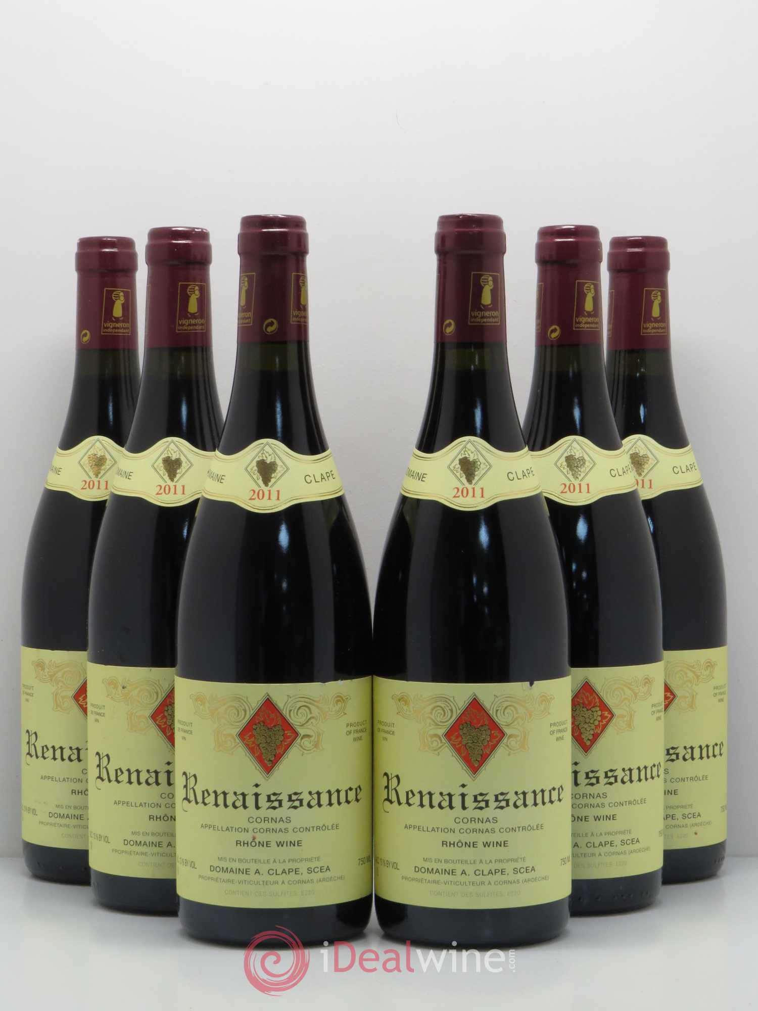 Cornas Renaissance Auguste Clape 2011 - Posten von 6 Flaschen - 0