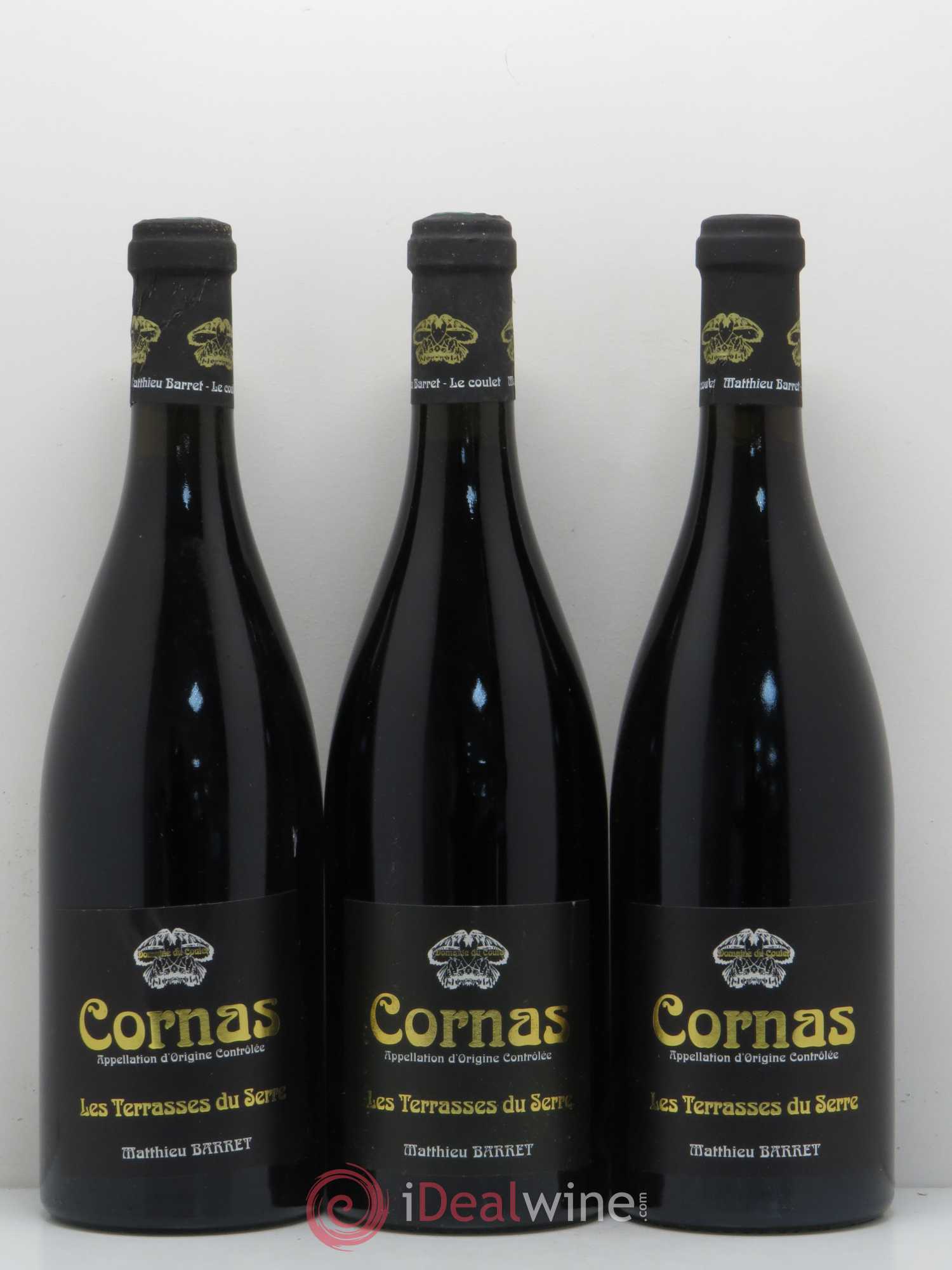 Cornas Les Terrasses du Serre Domaine du Coulet - Matthieu Barret 2009 - Lot de 3 bouteilles - 0