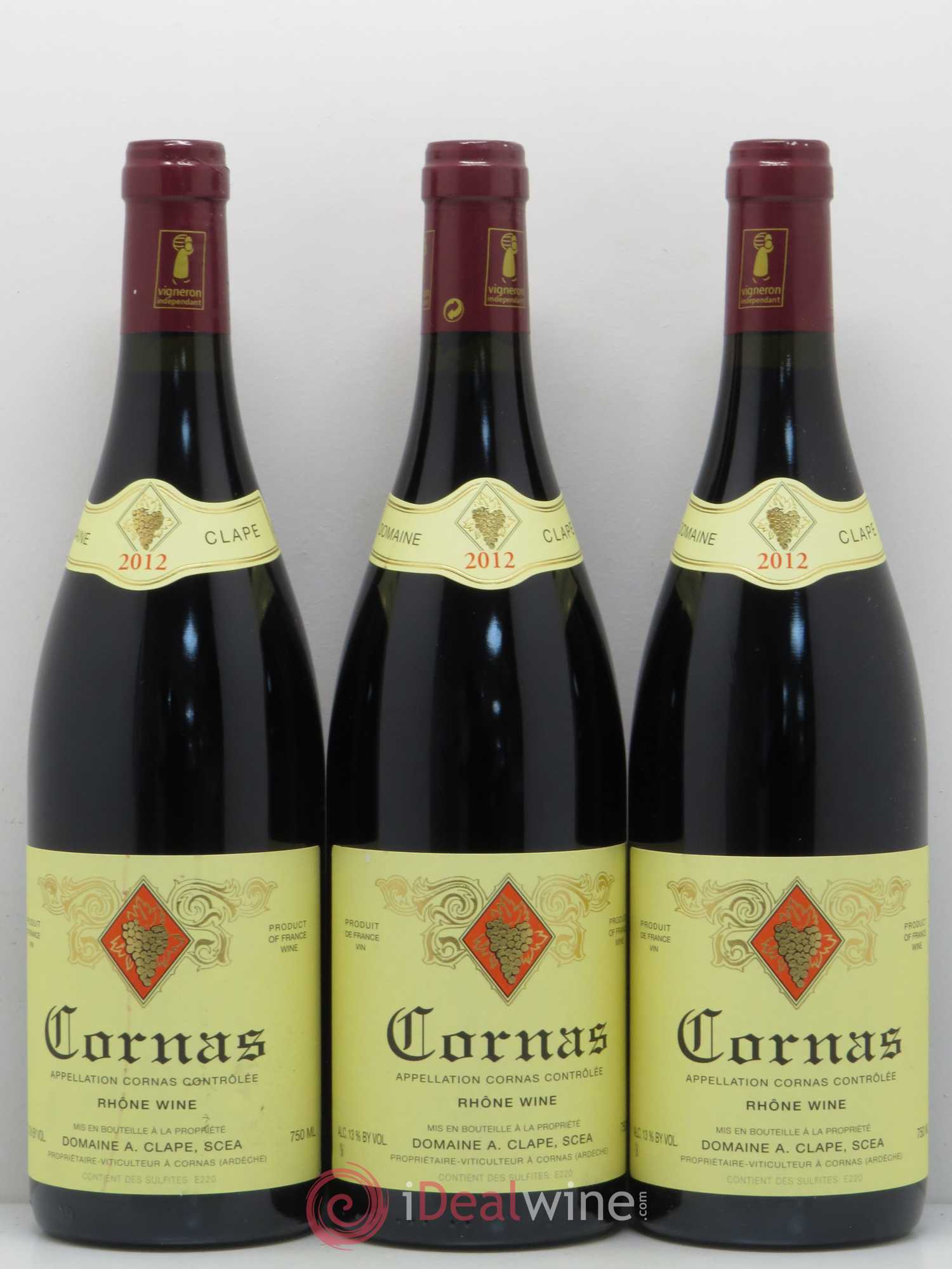 Cornas Auguste Clape 2012 - Lot de 3 bouteilles - 0