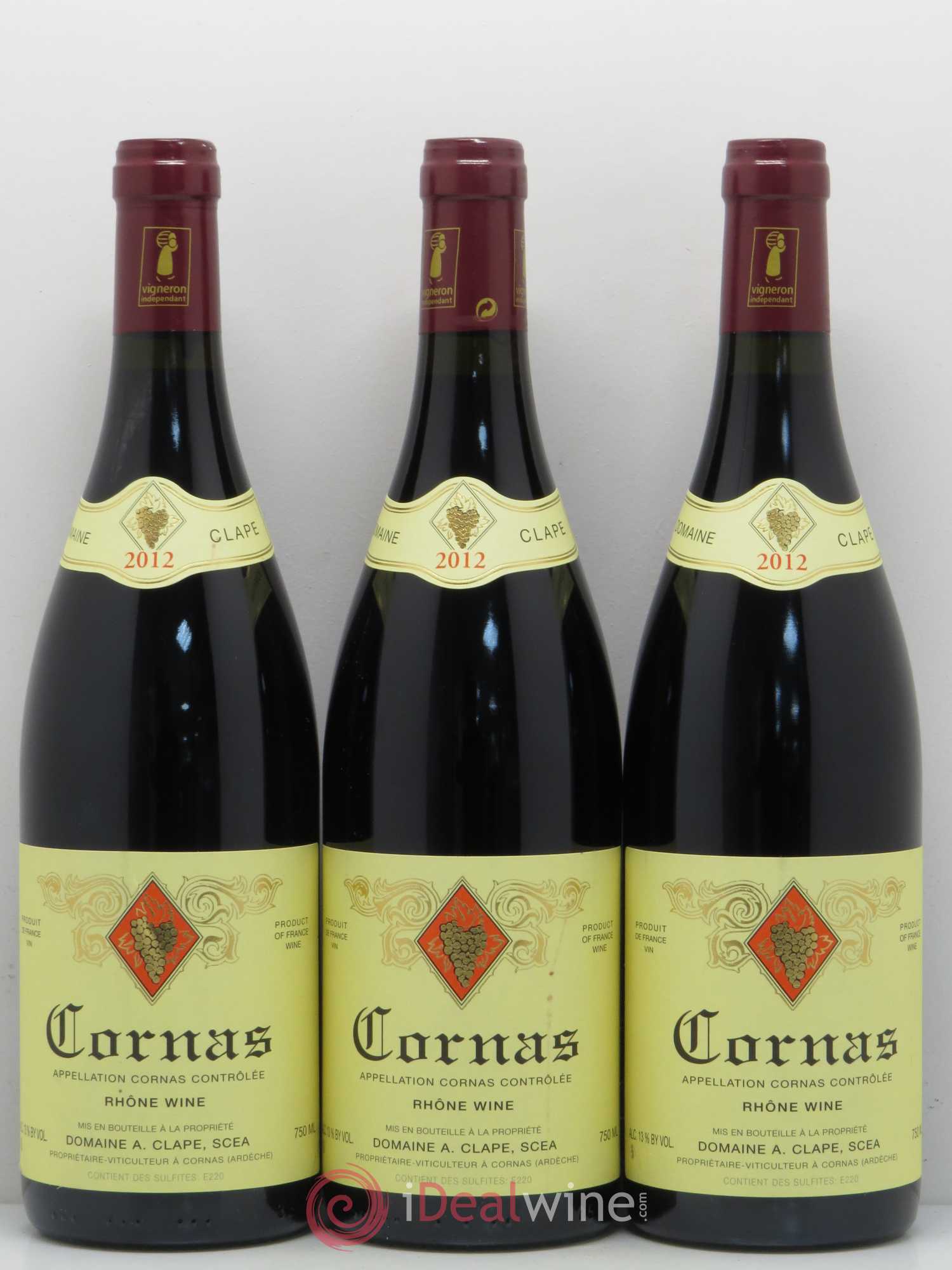 Cornas Auguste Clape 2012 - Lot de 3 bouteilles - 0