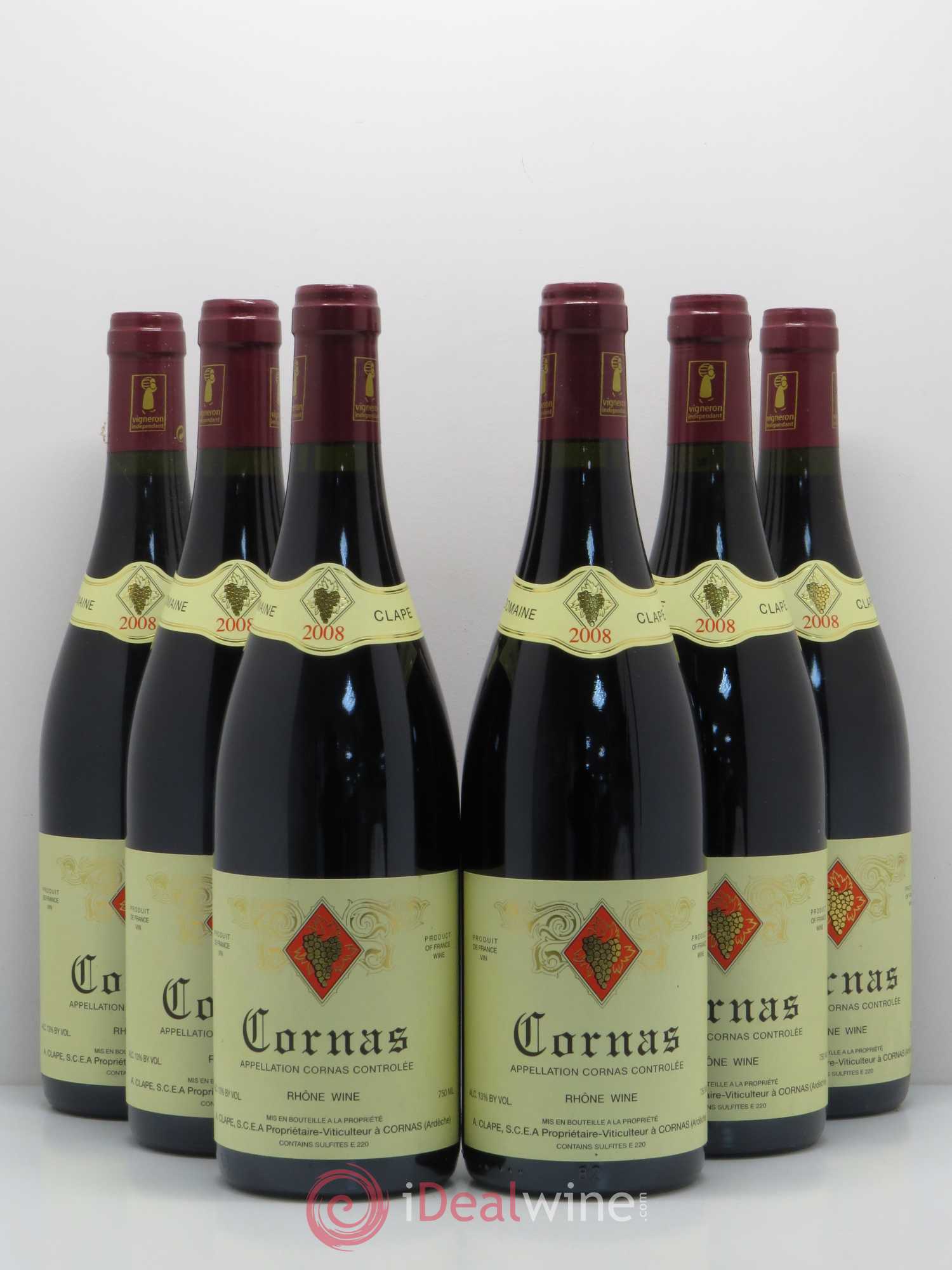 Cornas Auguste Clape 2008 - Lot de 6 bouteilles - 0