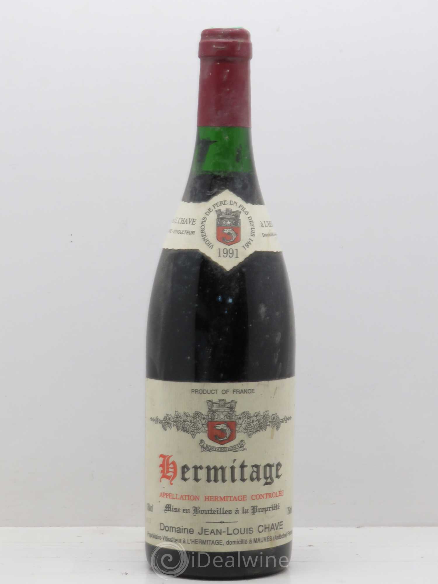 Hermitage Jean-Louis Chave 1991 - Lot de 1 bouteille - 0