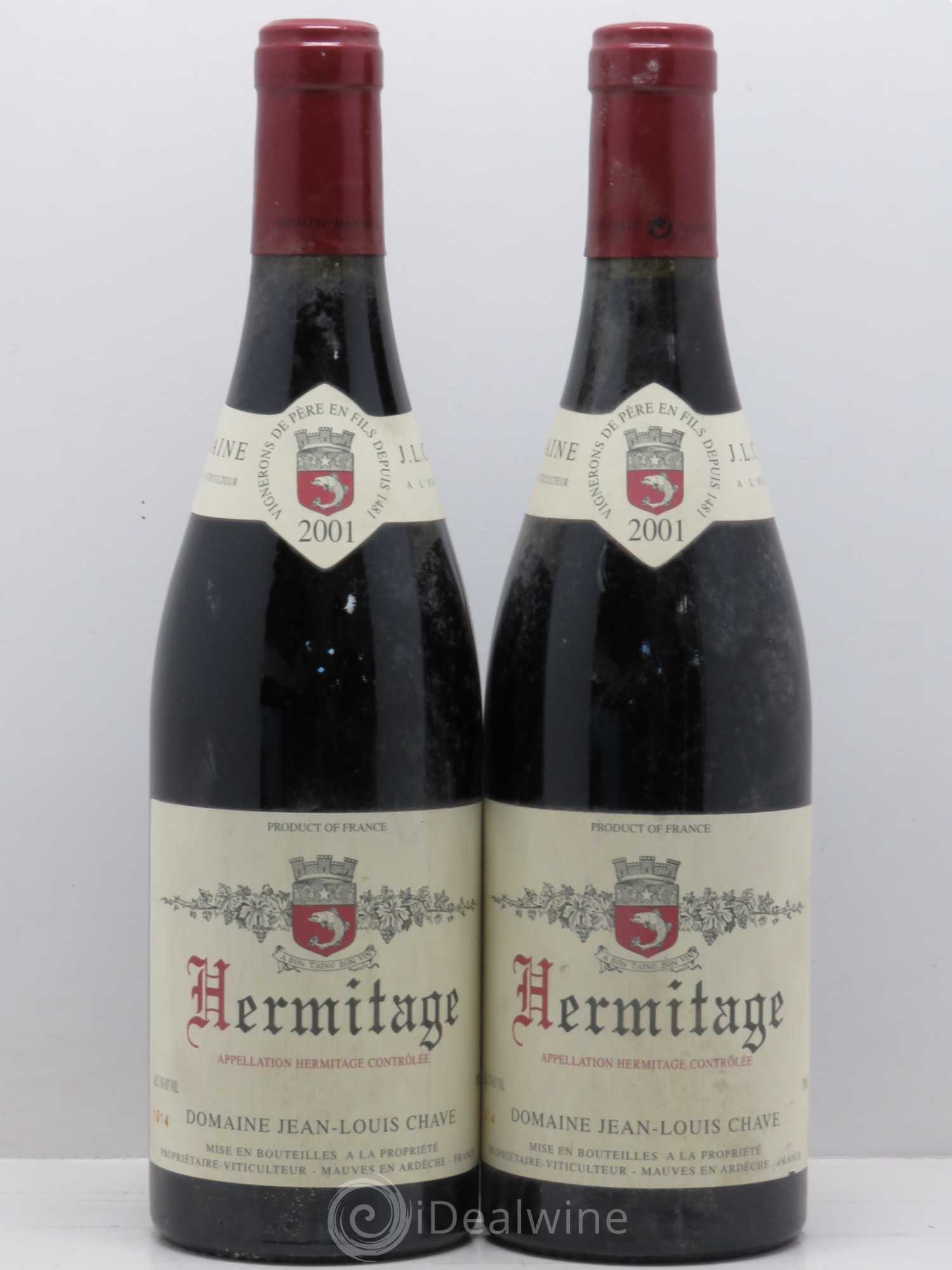 Hermitage Jean-Louis Chave 2001 - Lot de 2 bouteilles - 0