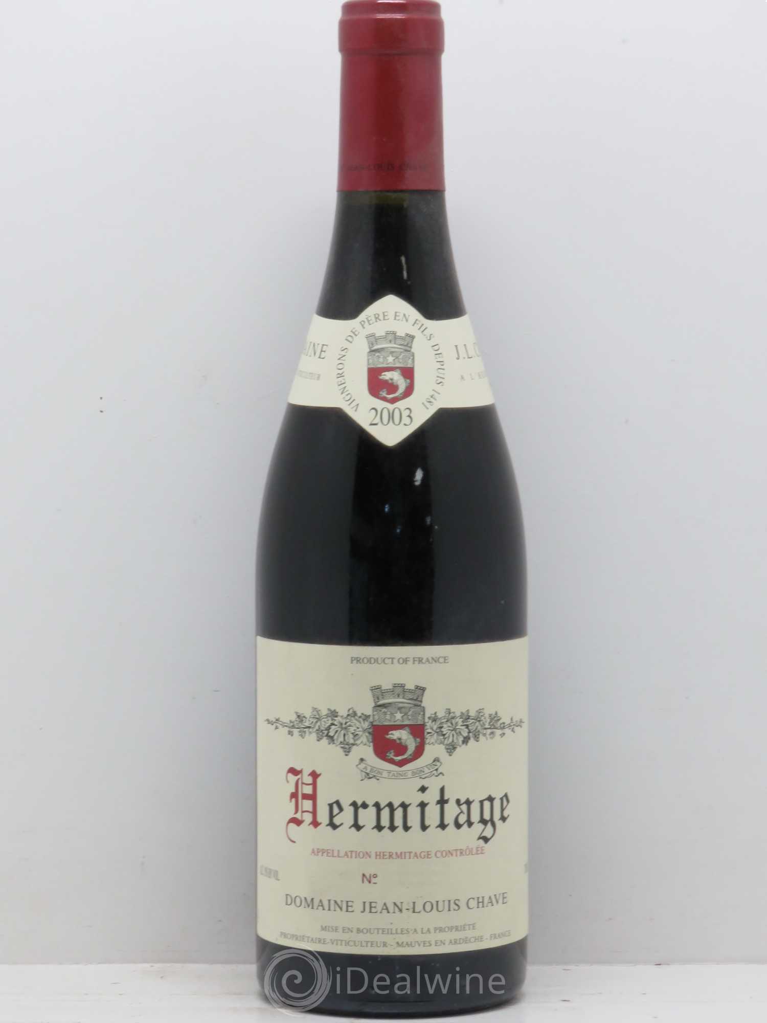 Hermitage Jean-Louis Chave 2003 - Lot de 1 bouteille - 0