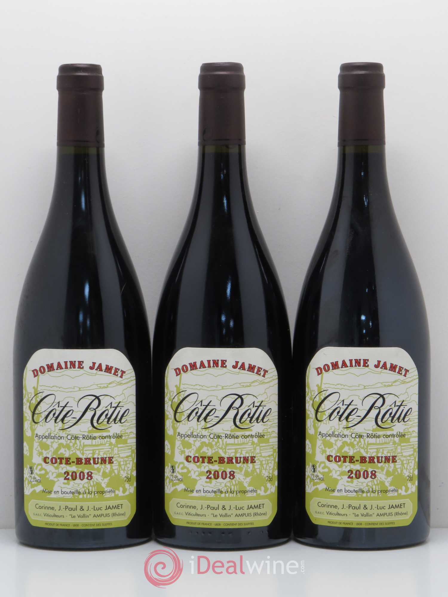 Côte-Rôtie Côte Brune Jamet (Domaine) 2008 - Lot de 3 bouteilles - 0