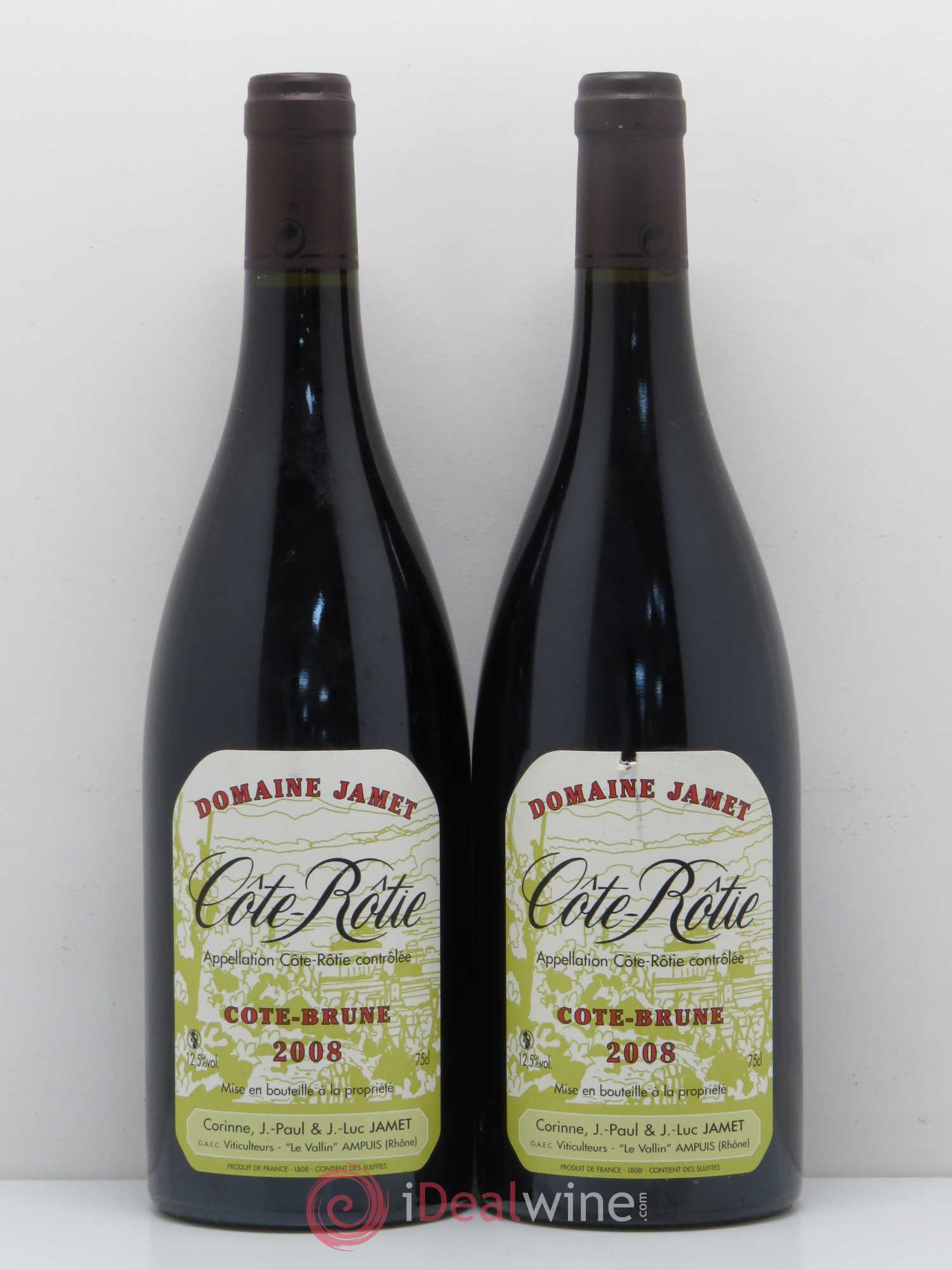 Côte-Rôtie Côte Brune Jamet (Domaine) 2008 - Lot de 2 bouteilles - 0
