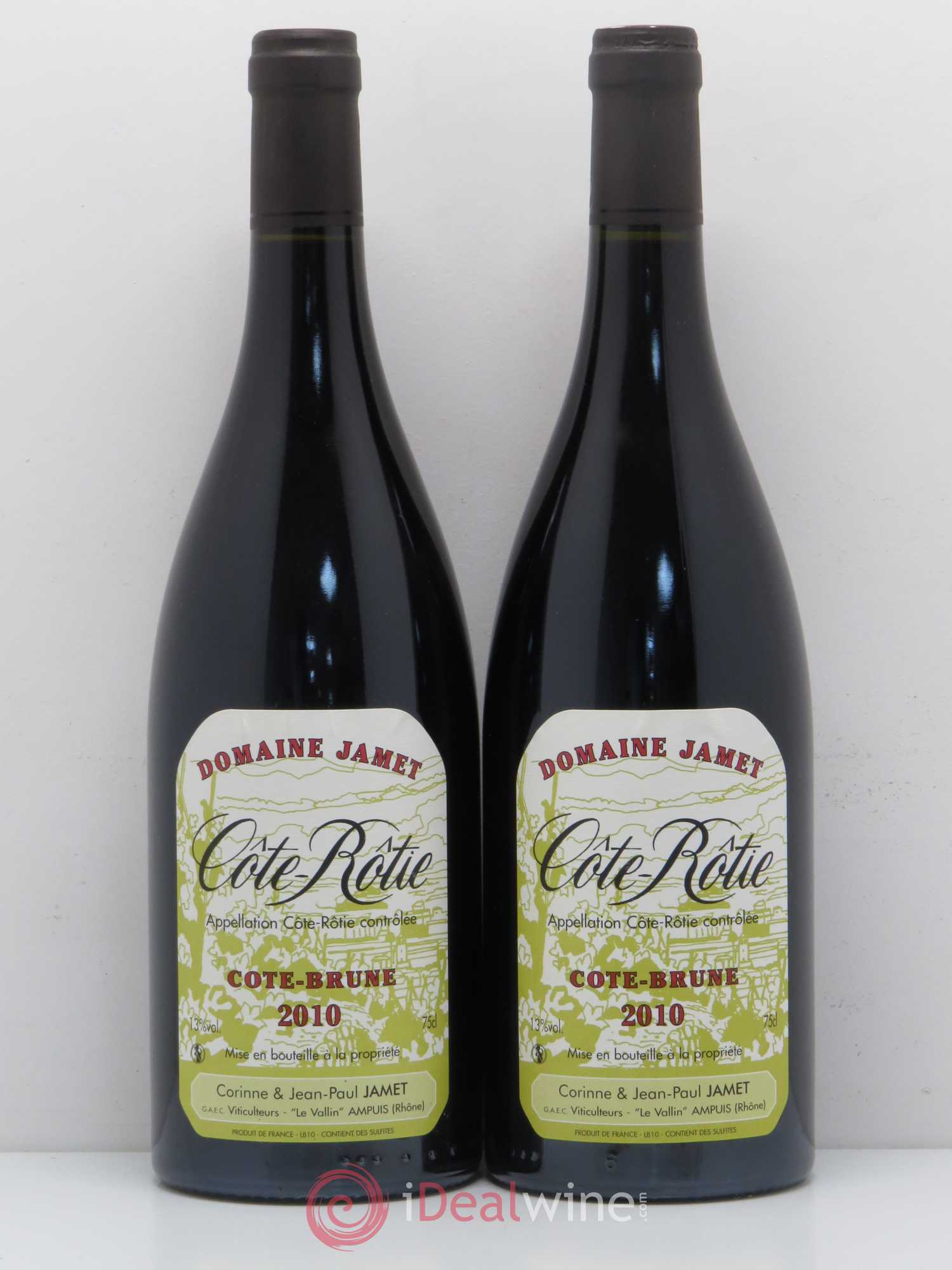 Côte-Rôtie Côte Brune Jamet (Domaine) 2010 - Lot de 2 bouteilles - 0