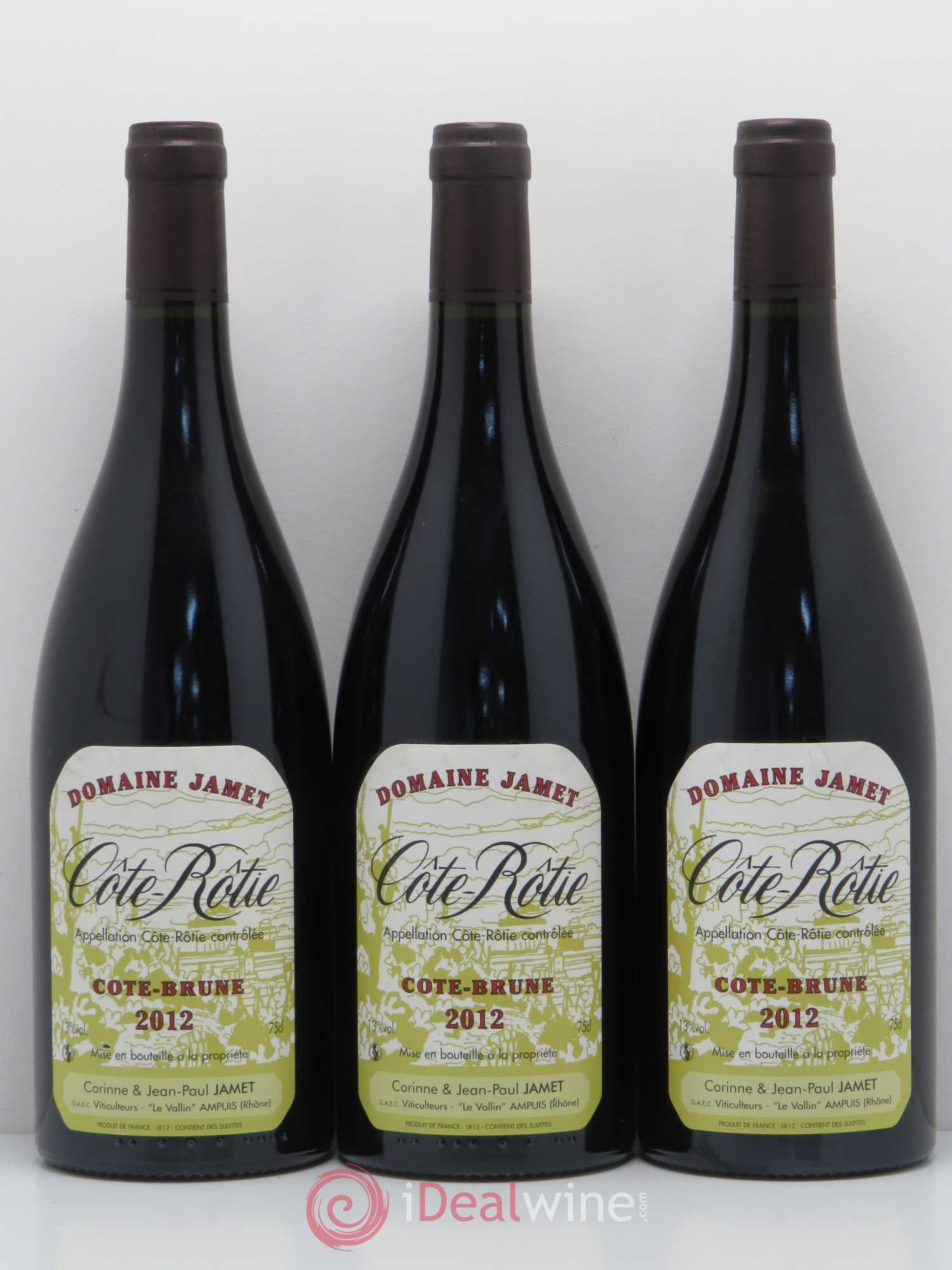 Côte-Rôtie Côte Brune Jamet (Domaine) 2012 - Lot de 3 bouteilles - 0